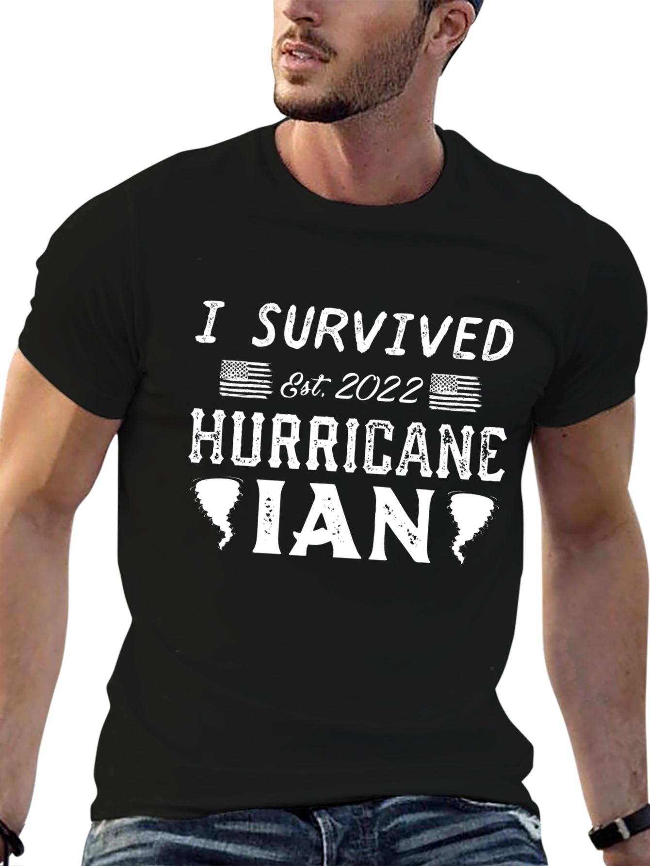 Black I Survived Hurricane Ian T-Shirt - Est. 2022 view 6