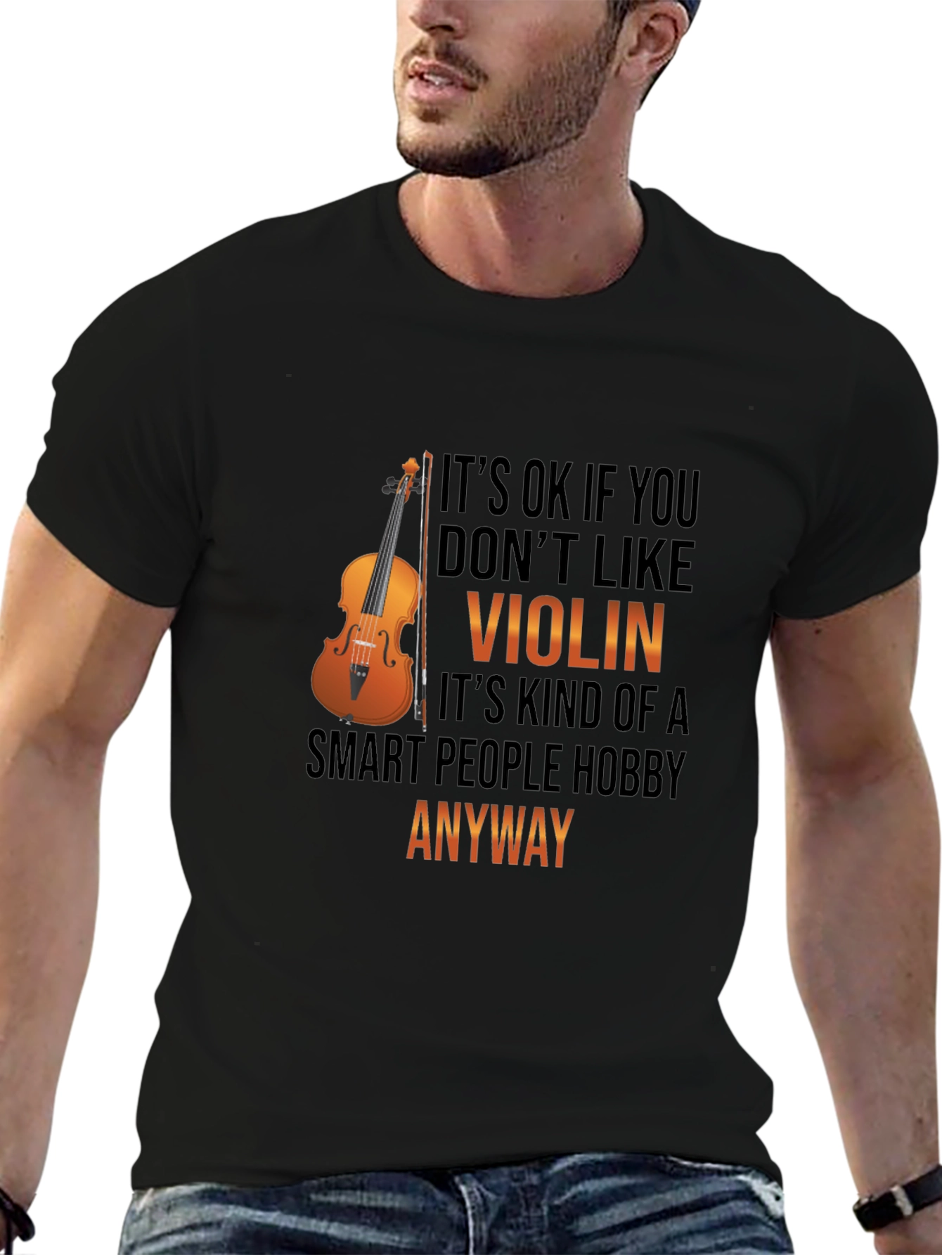Black Violin Smart Hobby T-Shirt - Musician Gift view 6