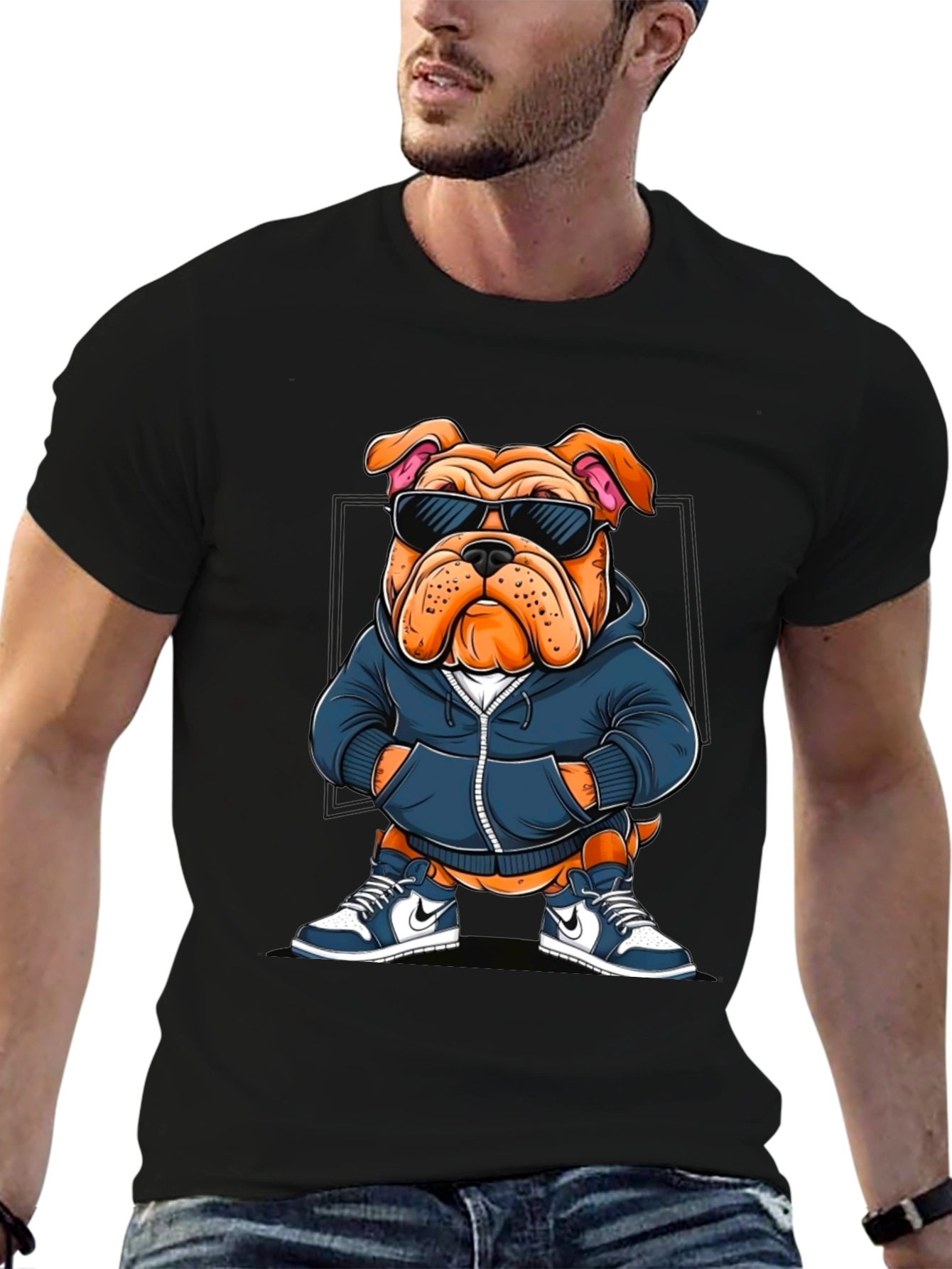 Cool Bulldog Graphic Tee - Trendy Canine Style - 6