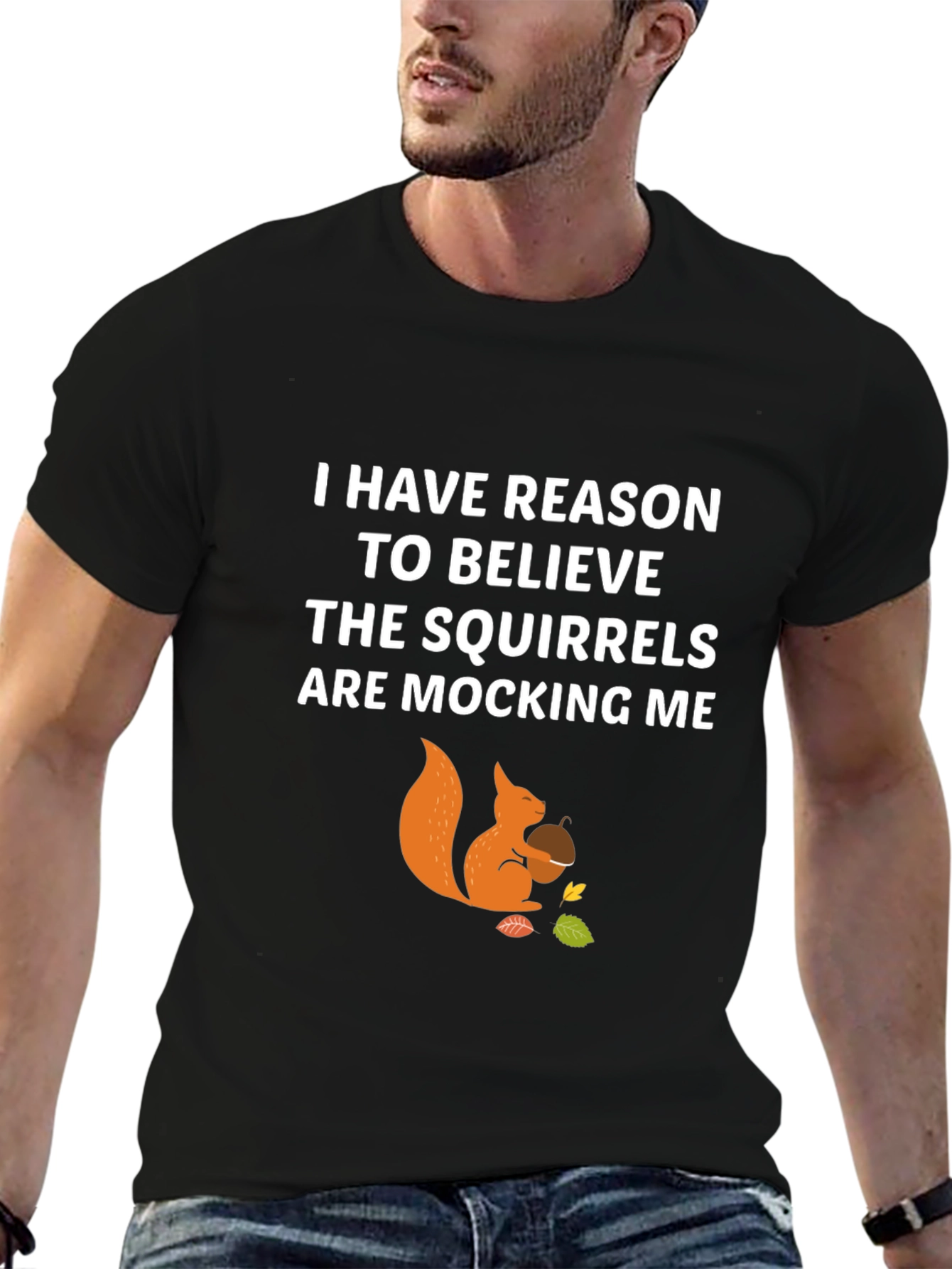 Black Squirrel Mocking T-Shirt - Funny Humor Tee view 6