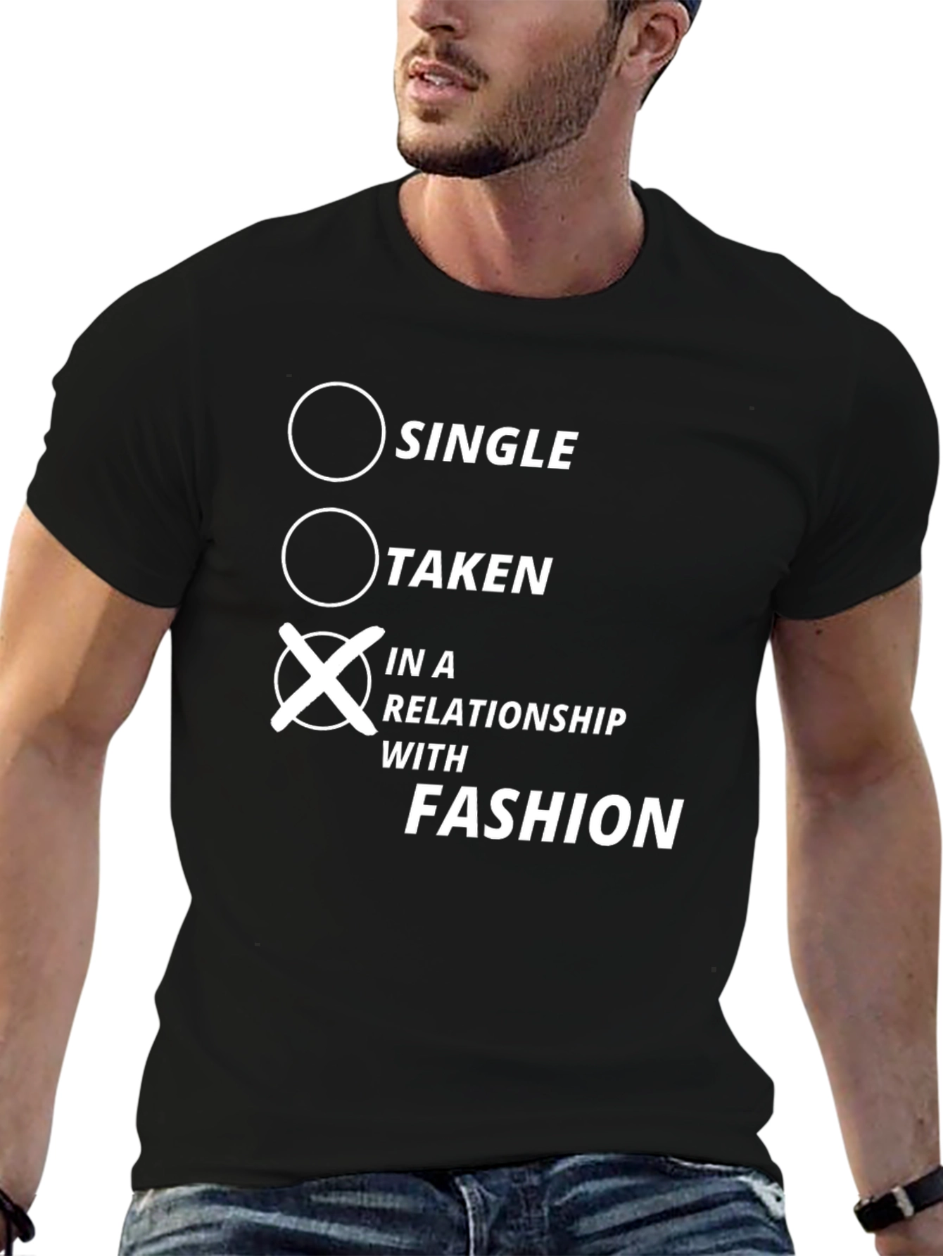 Black Fashion Relationship T-Shirt view 6