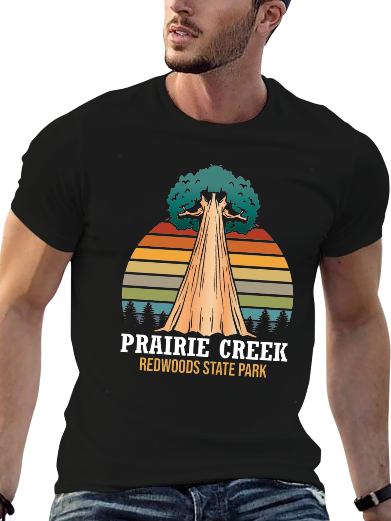Black Prairie Creek Redwoods State Park T-Shirt view 6
