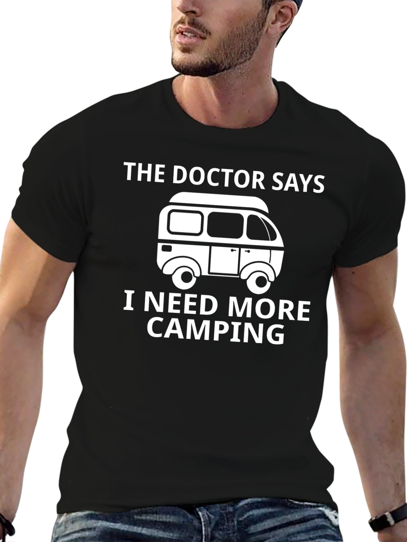 Black Camping Lover T-Shirt: The Doctor Says I Need More Camping view 6