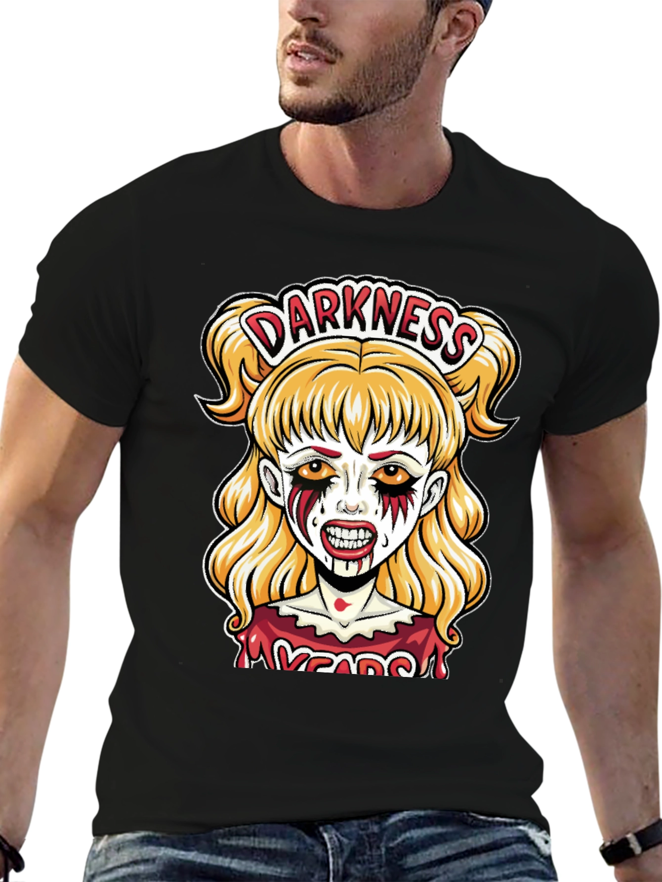 Black Darkness Zombie Girl Graphic Tee view 6