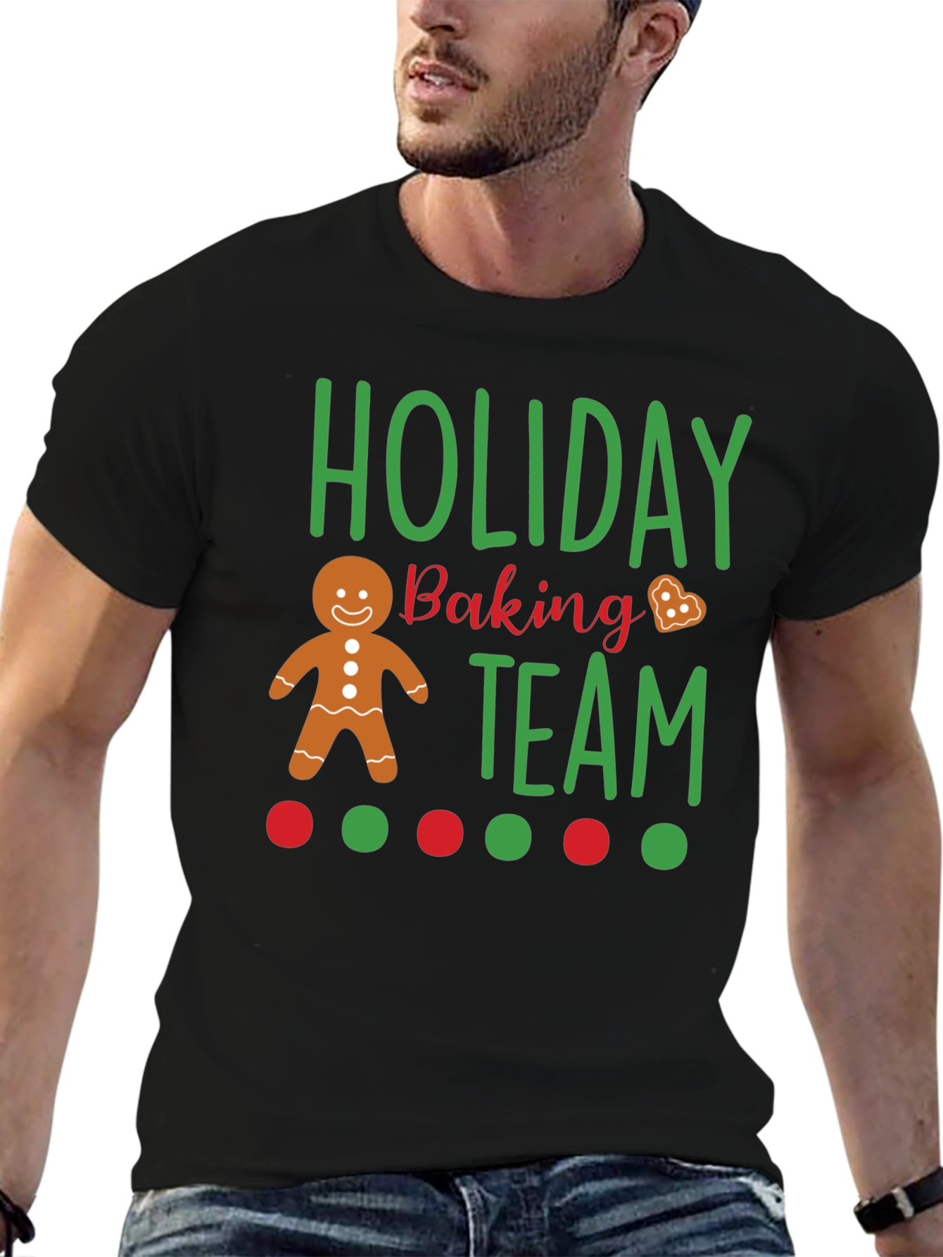 Black Holiday Baking Team T-Shirt view 6