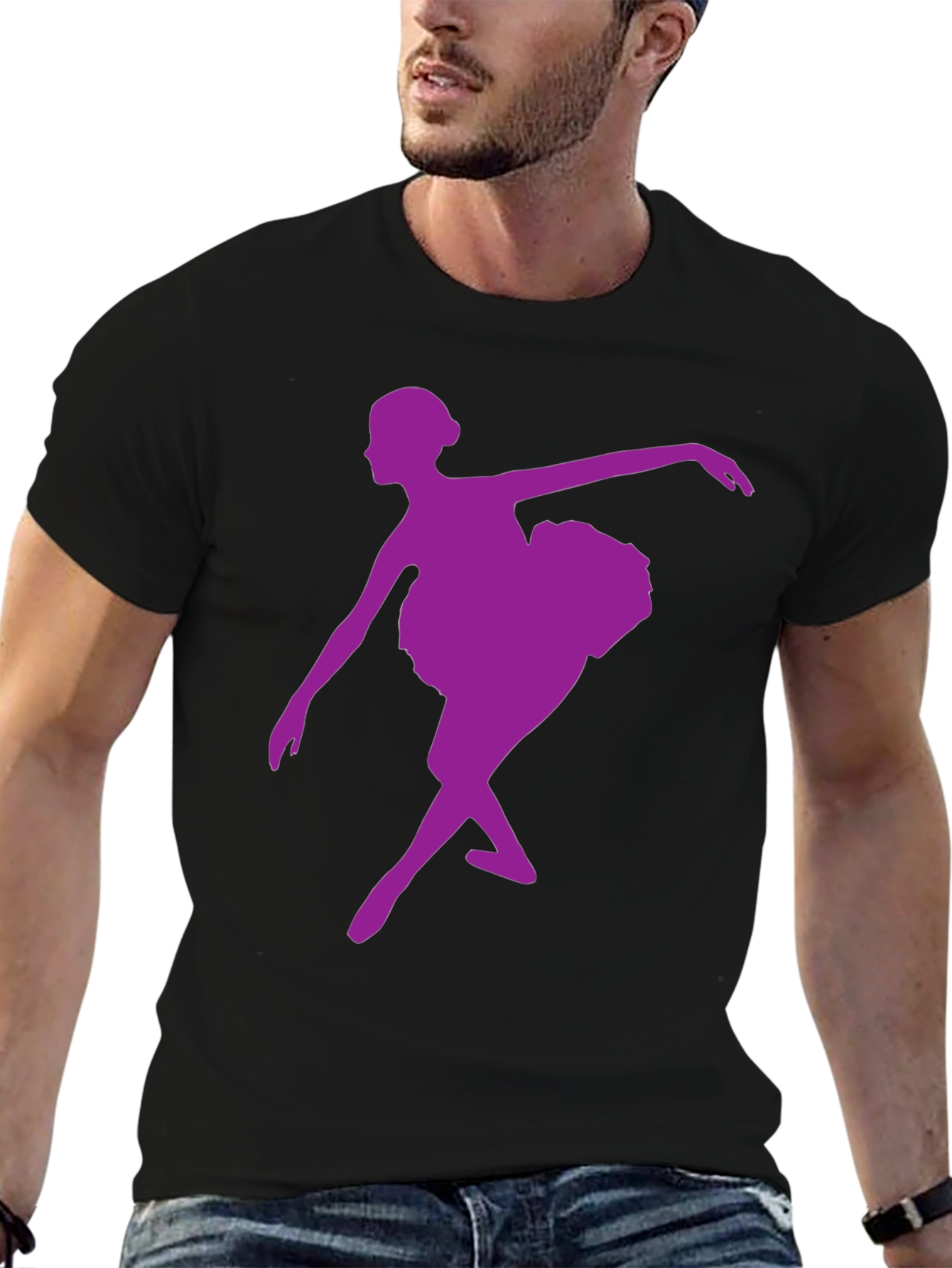 Black Ballerina Graphic Tee - Dance Lover's T-Shirt view 6