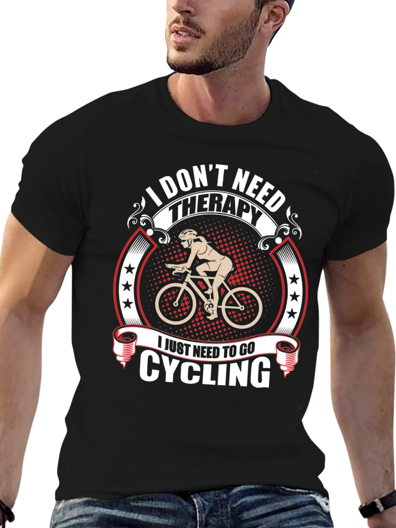 Cycling Therapy Black T-Shirt - 6