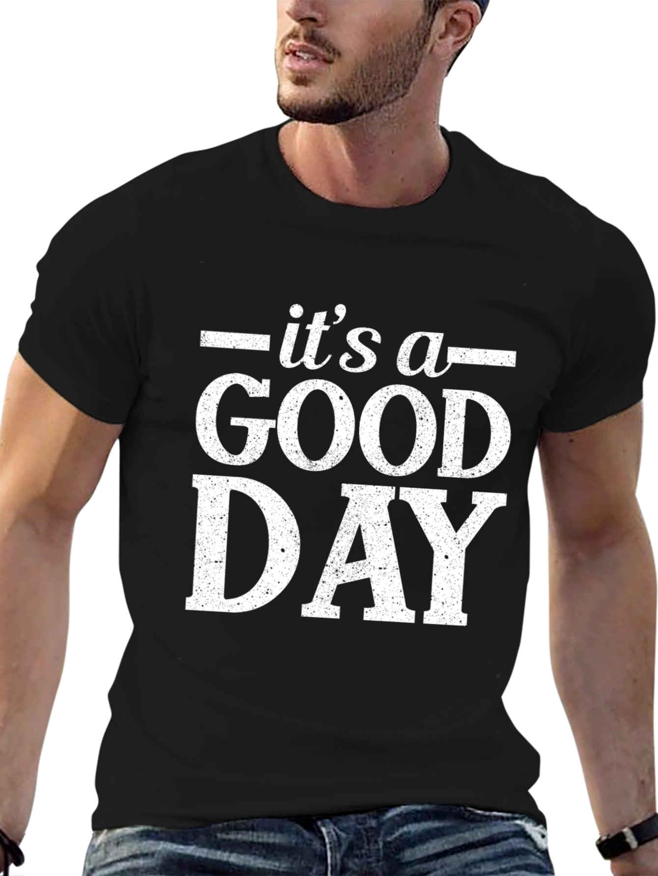 Black It's A Good Day Black Graphic T-Shirt view 6