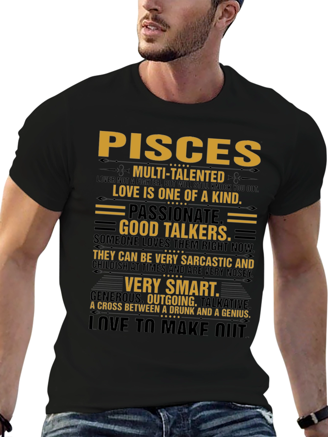 Pisces Zodiac Sign T-Shirt - Multi-Talented Tee - 6