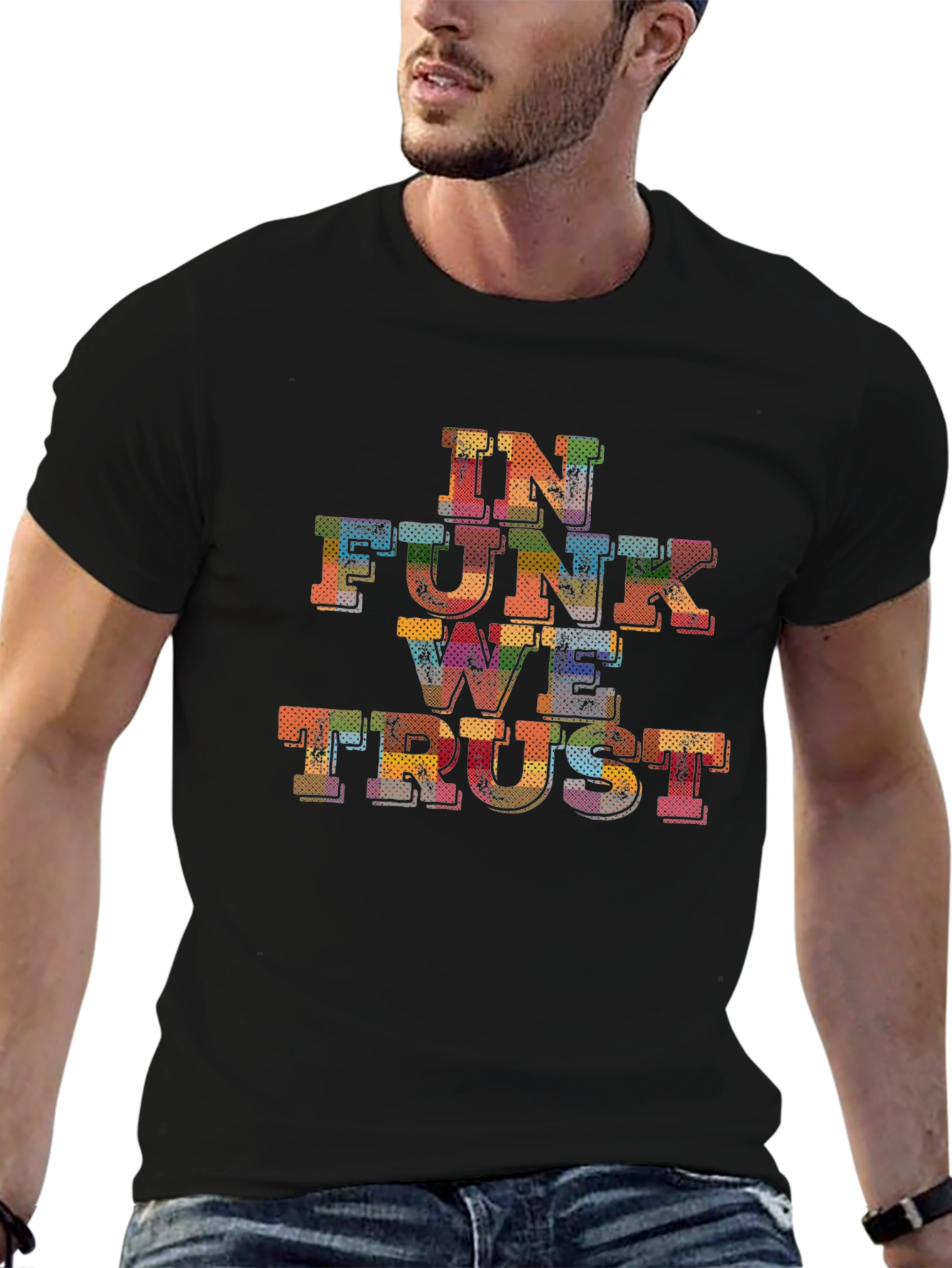 Black In Funk We Trust Graphic T-Shirt view 6