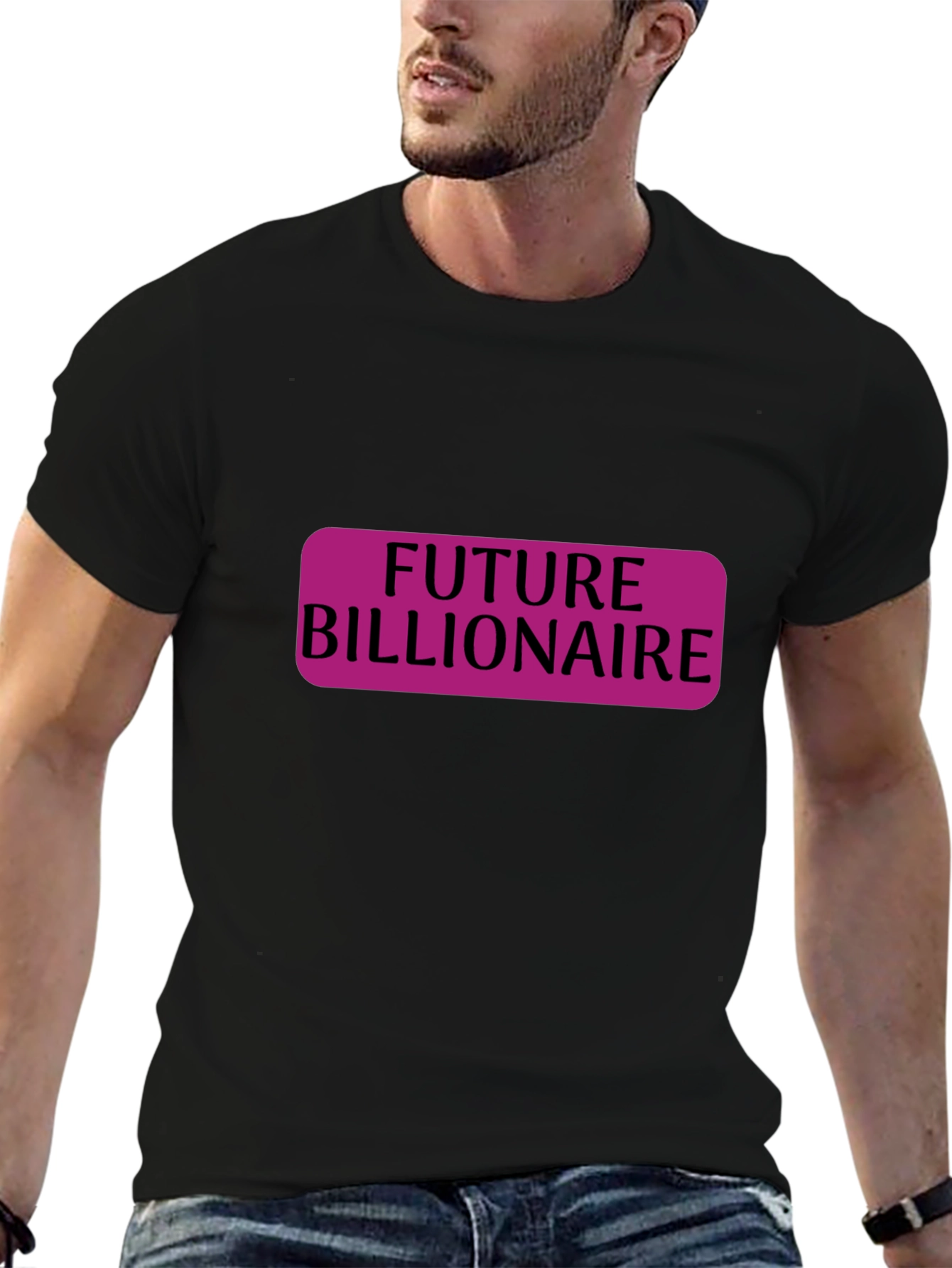 Black Future Billionaire Graphic Tee - Mens Black T-Shirt view 6