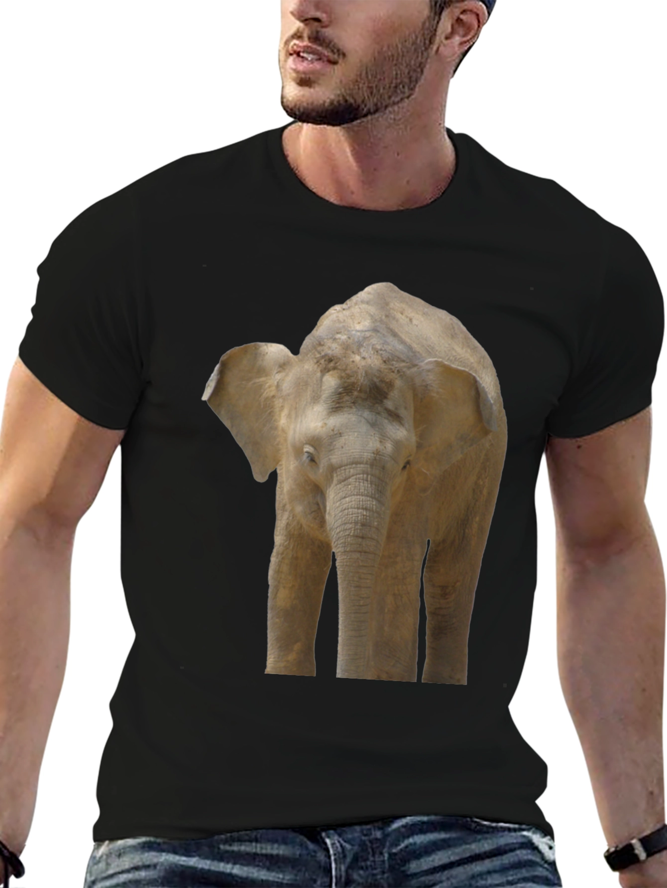 Black Elephant Graphic Tee - Casual Style view 6