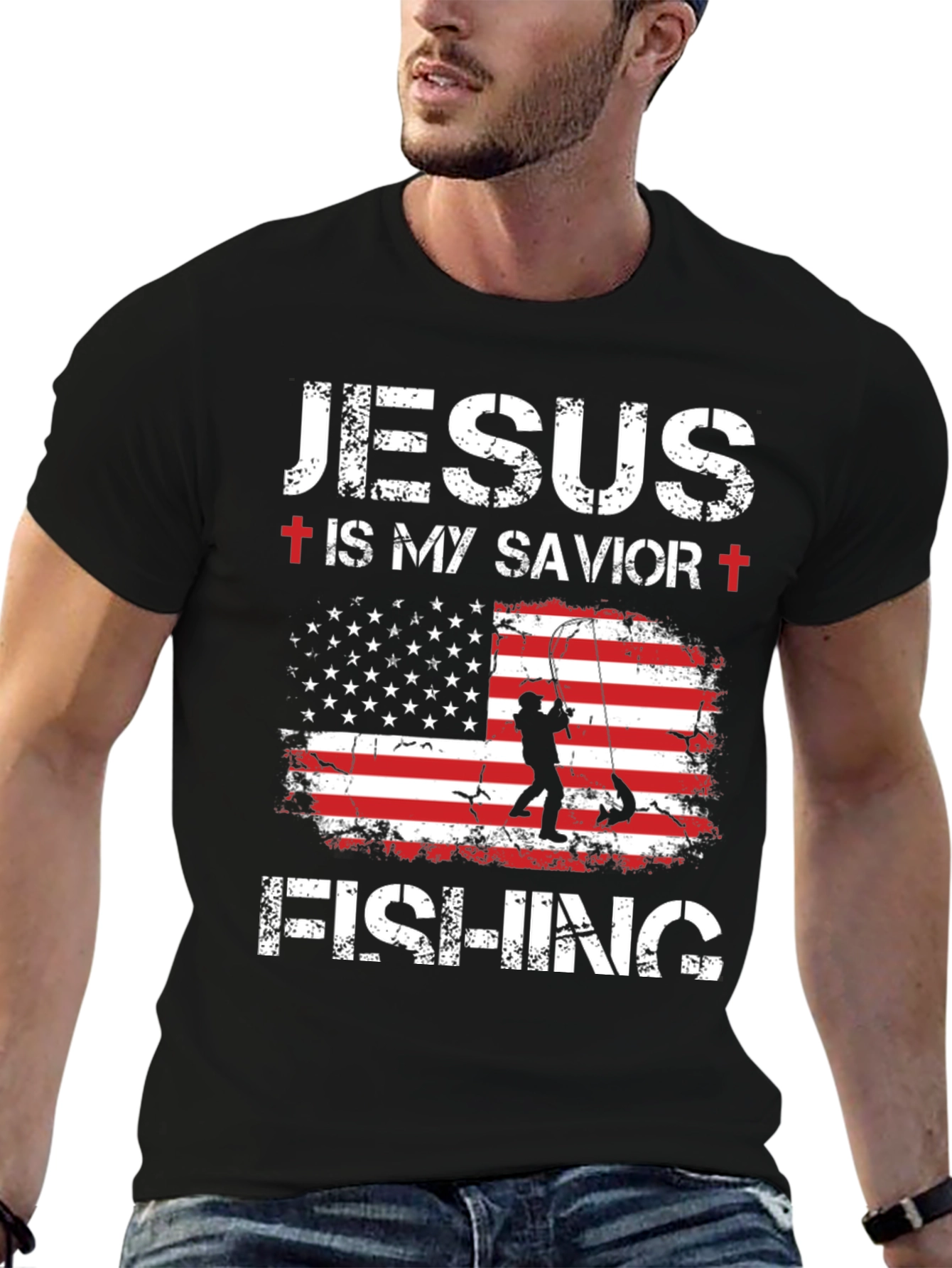 Jesus is My Savior Fishing T-Shirt - 6