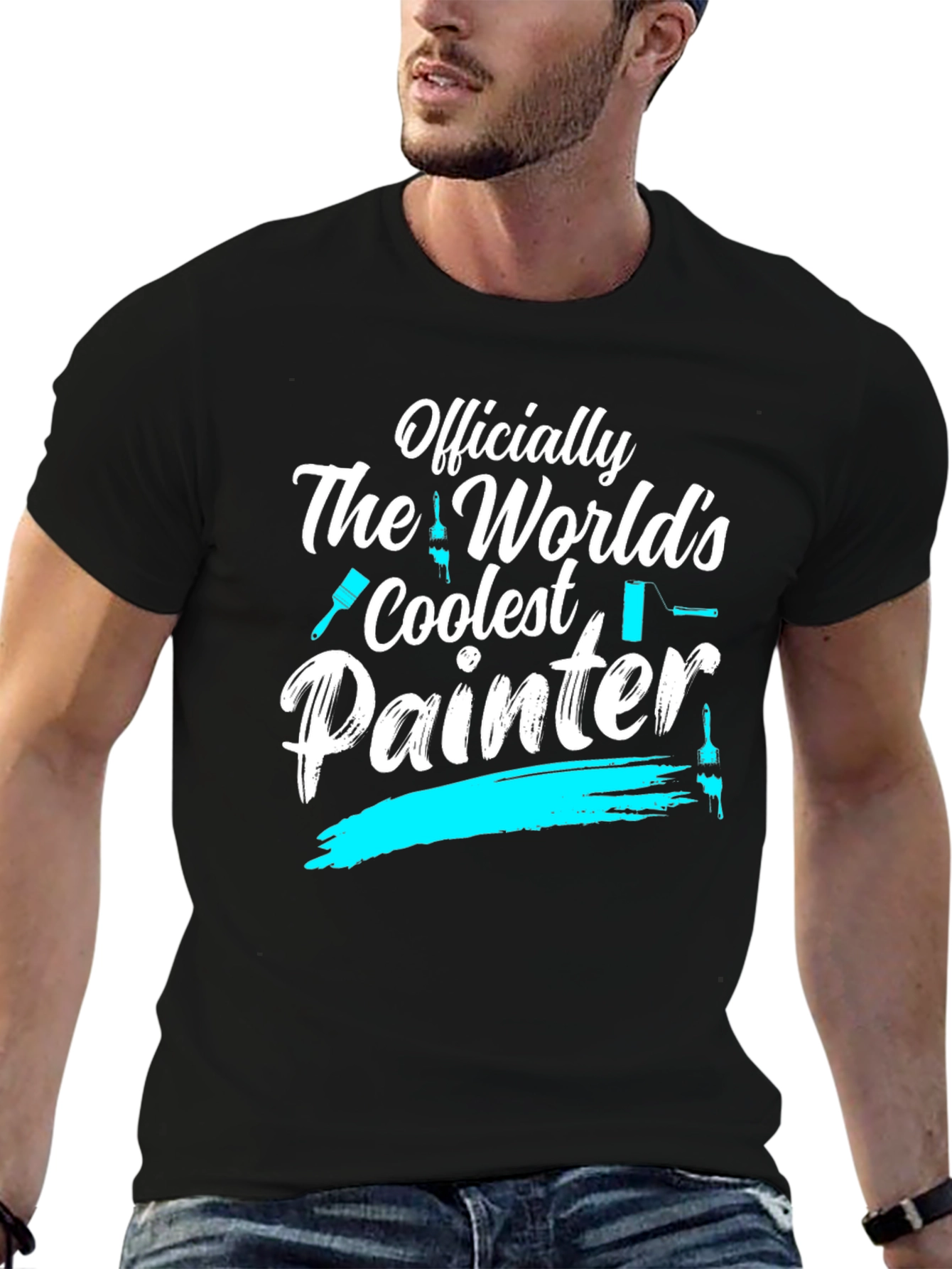Black Coolest Painter T-Shirt view 6