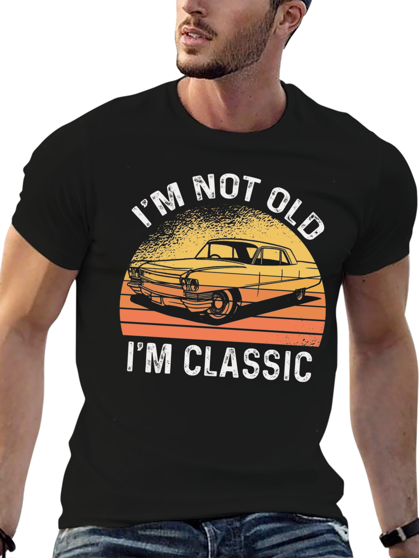 Black I'm Not Old, I'm Classic Car T-Shirt view 6