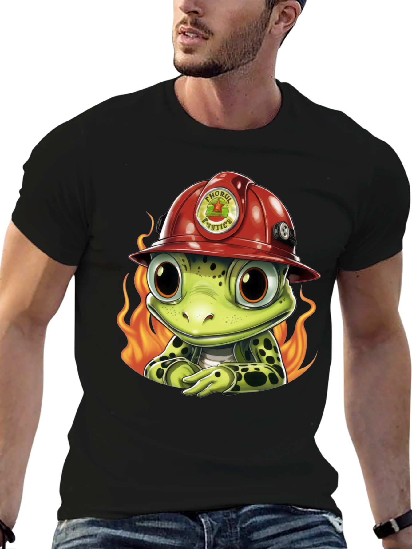 Black Frog Firefighter T-Shirt view 6