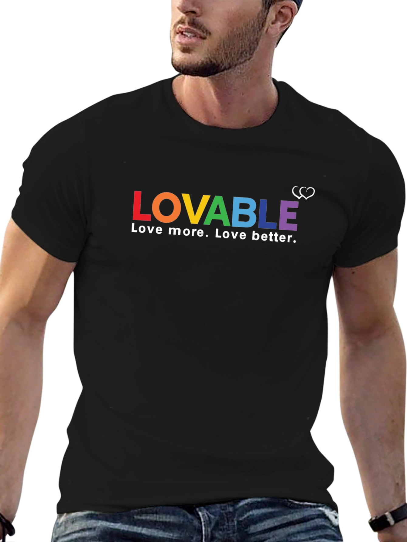 Black Lovable Pride T-Shirt - Love More, Love Better view 6