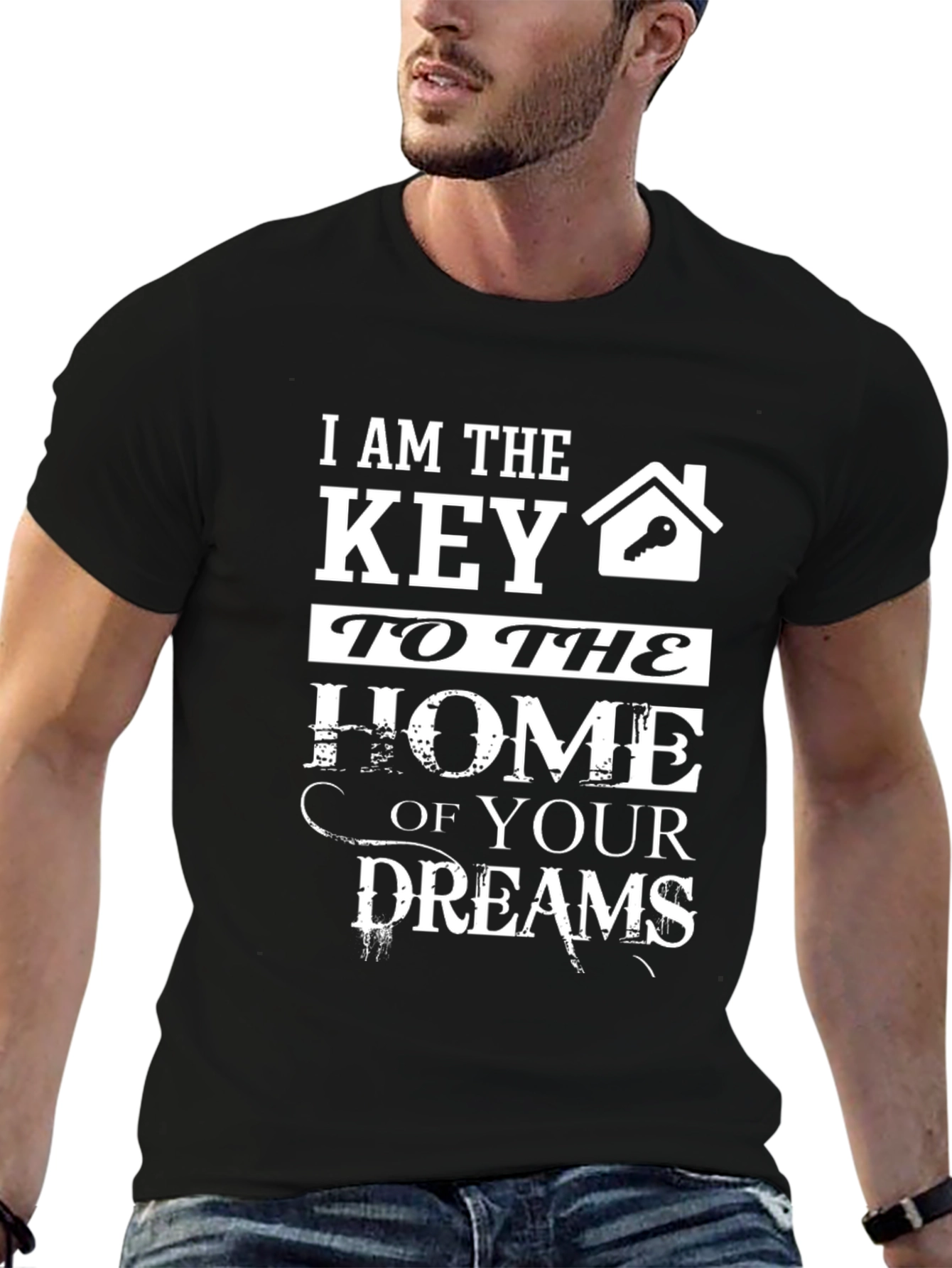 Black Key to Your Dreams Realtor T-Shirt view 6