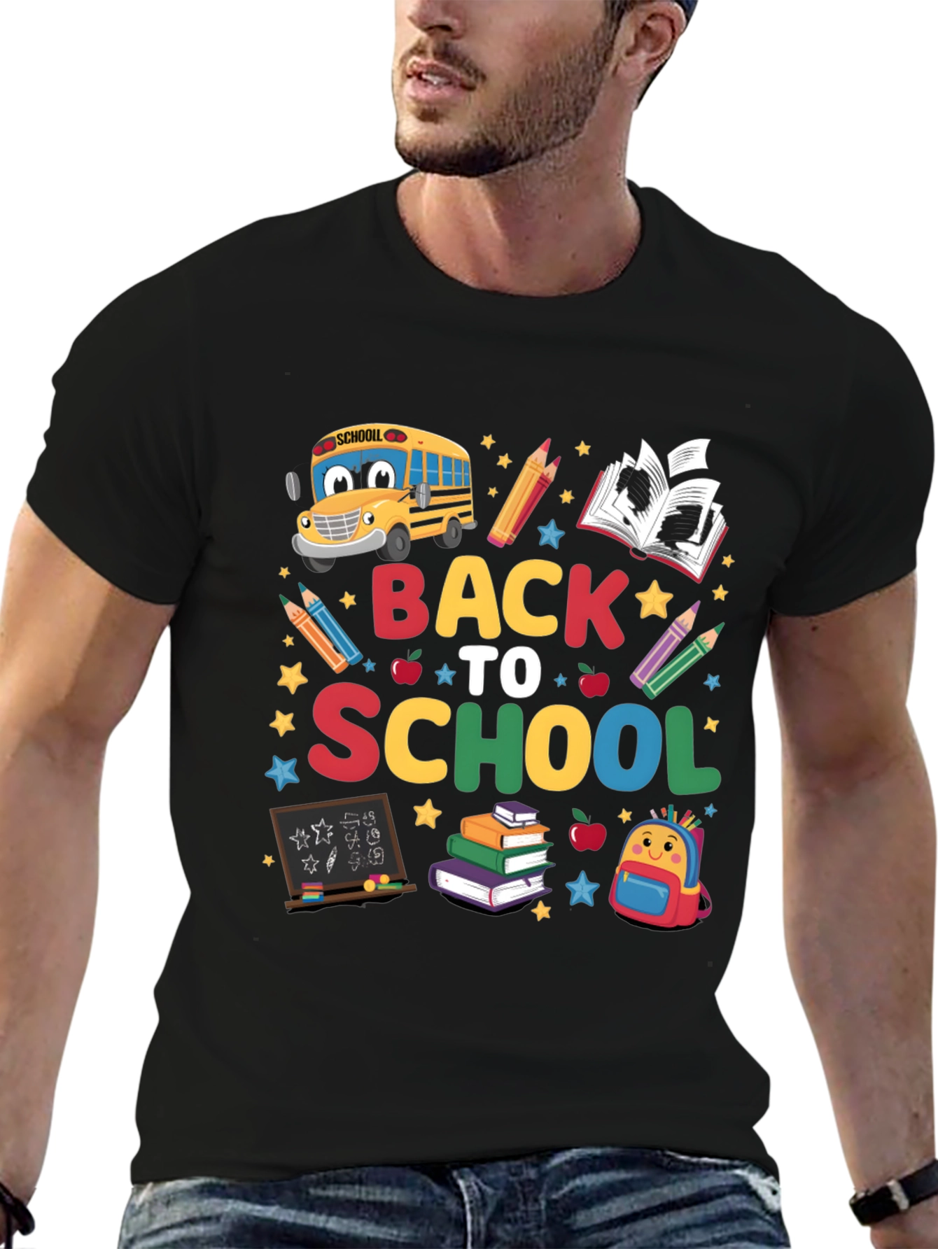 Black Back to School Graphic Tee - Unisex view 6