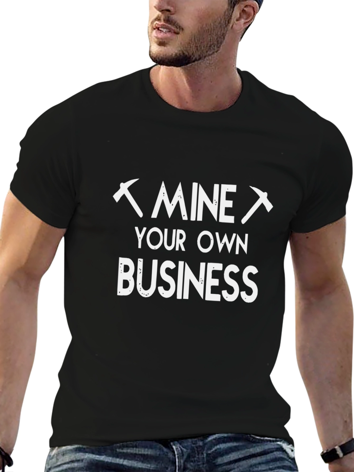 Black Mine Your Own Business Black T-Shirt view 6