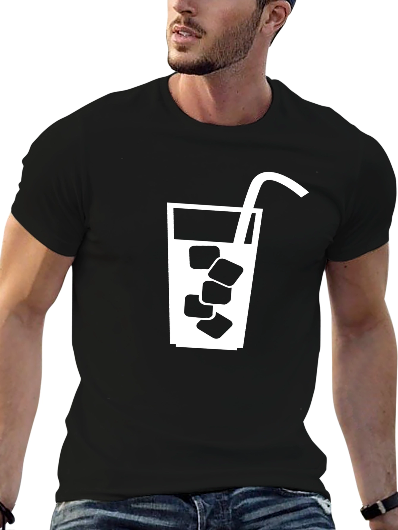 Black Cool Drink T-Shirt - Refreshing Style view 6