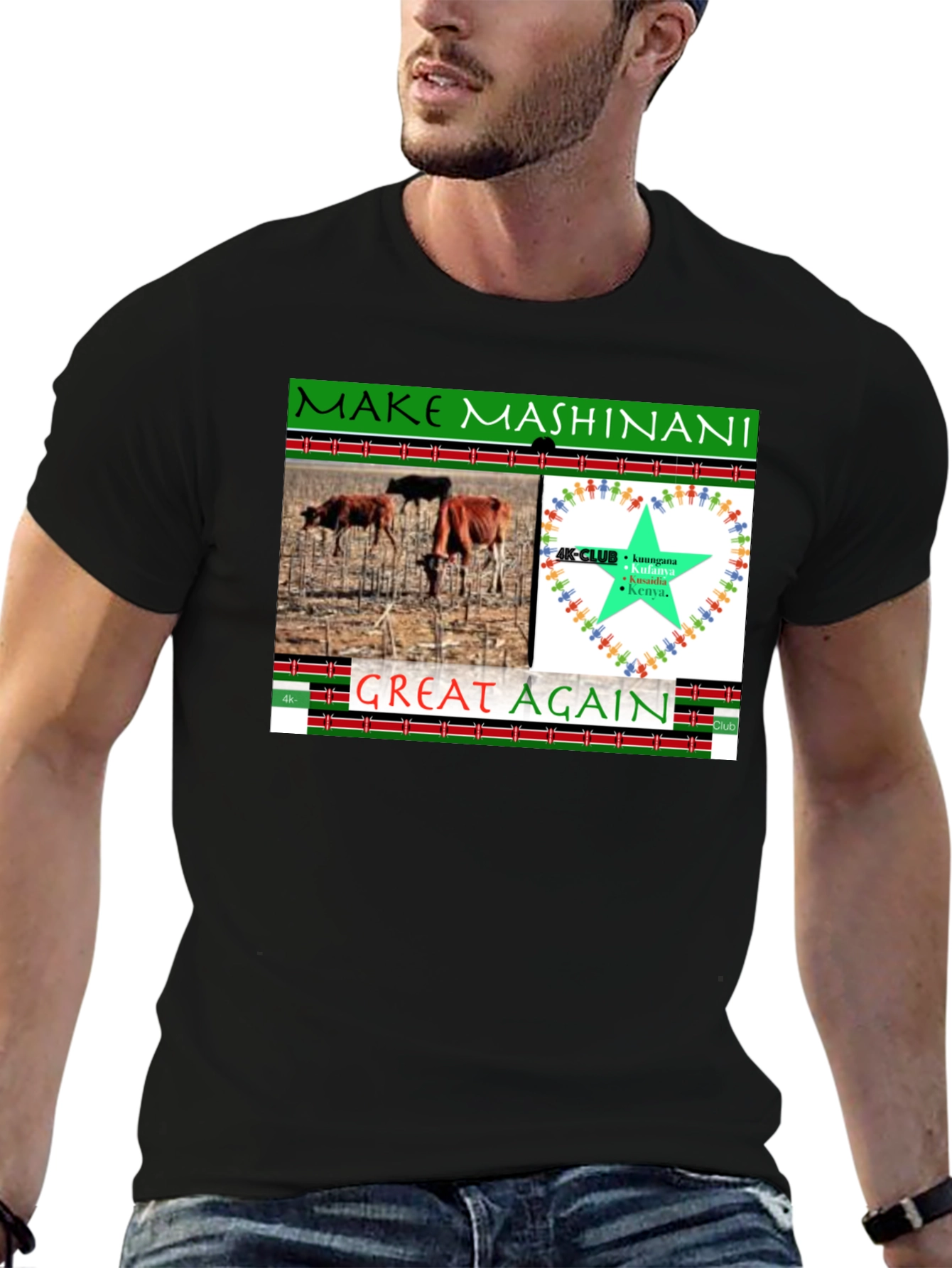 Black Make Mashinani Great Again Graphic Tee view 6