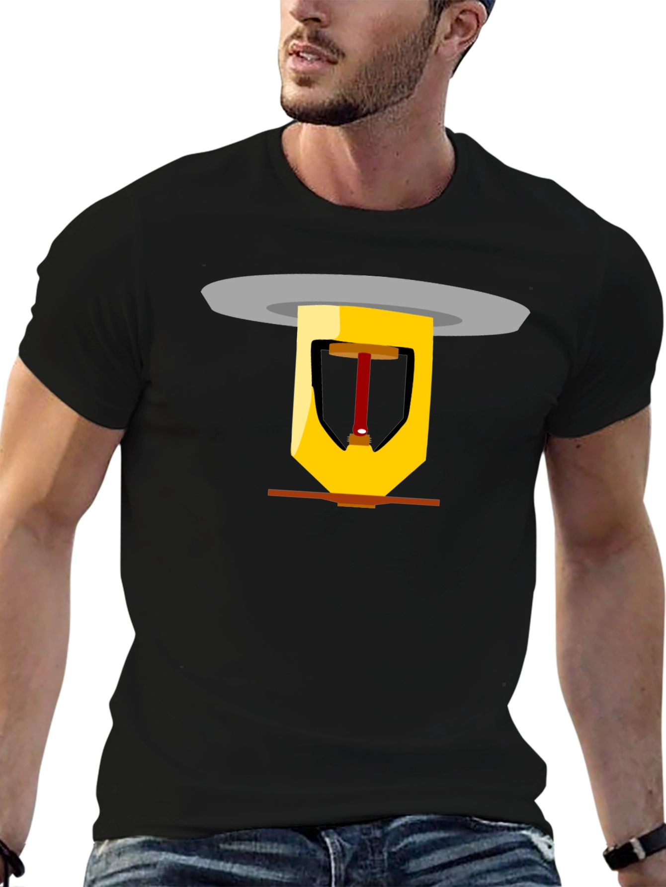 Black Fire Safety T-Shirt view 6