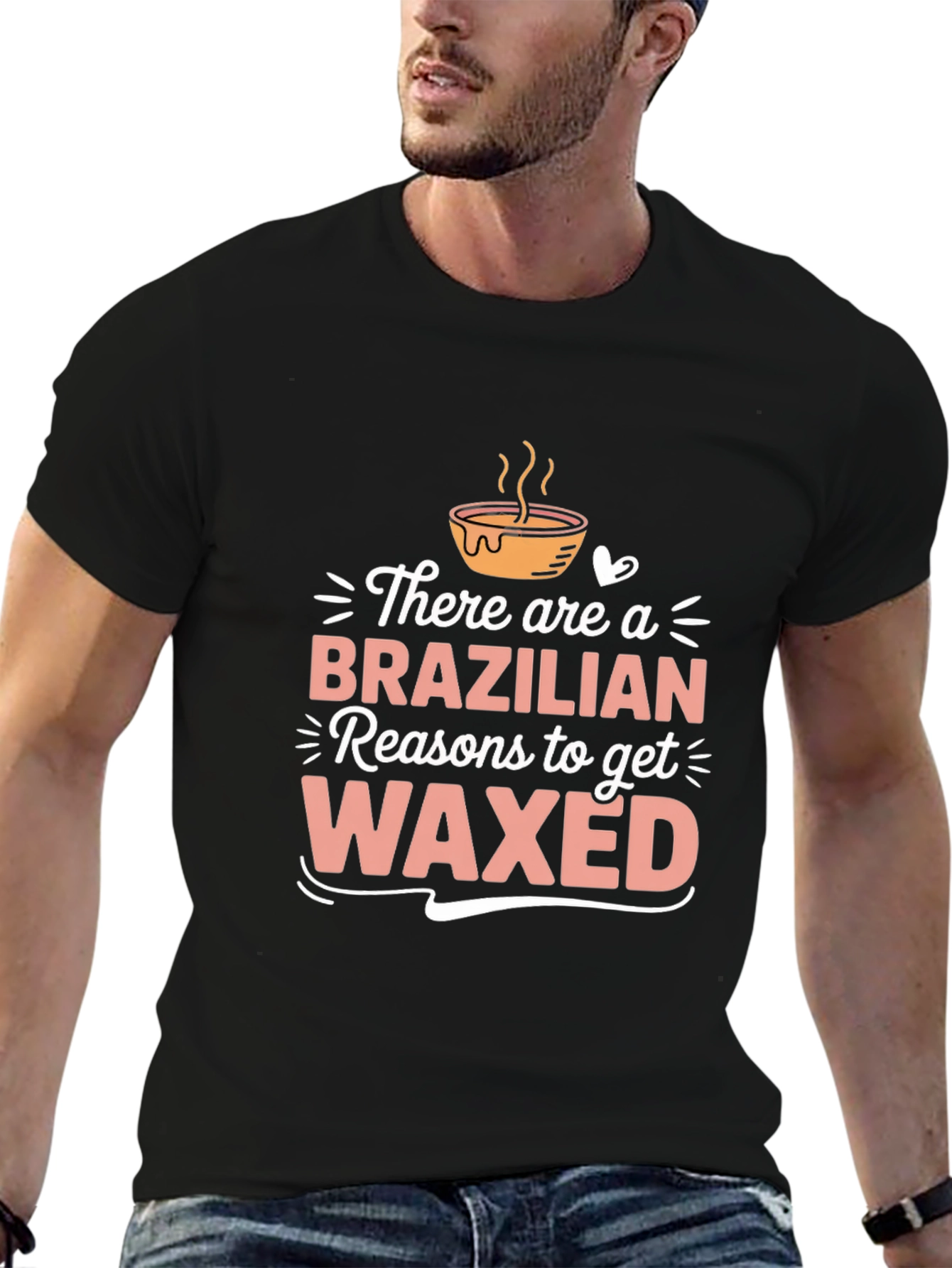 Black Brazilian Wax T-Shirt Funny Spa Day Tee view 6