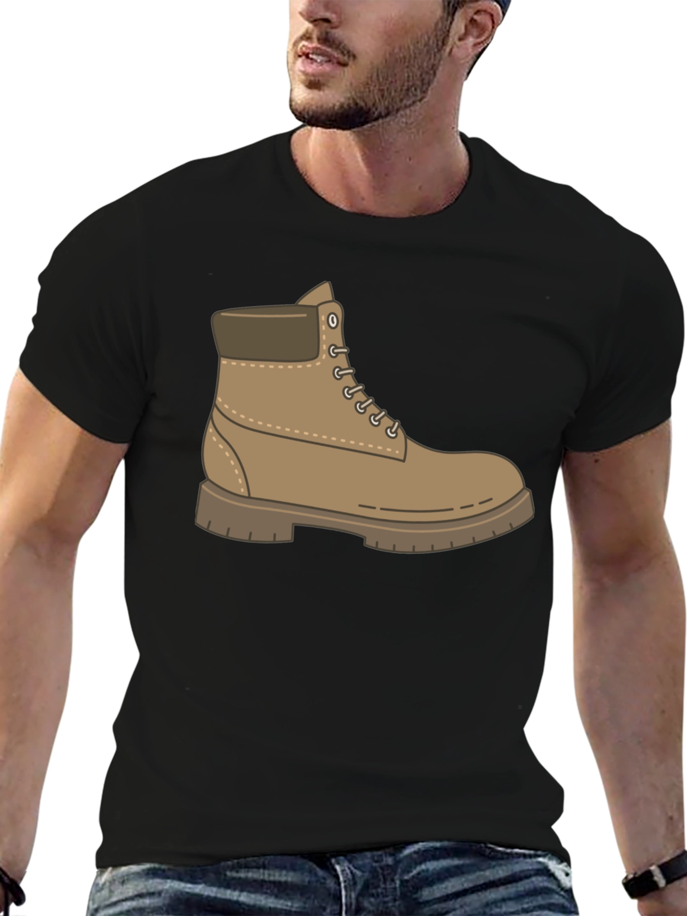 Black Boot Graphic Tee - Stylish Casual Wear view 6