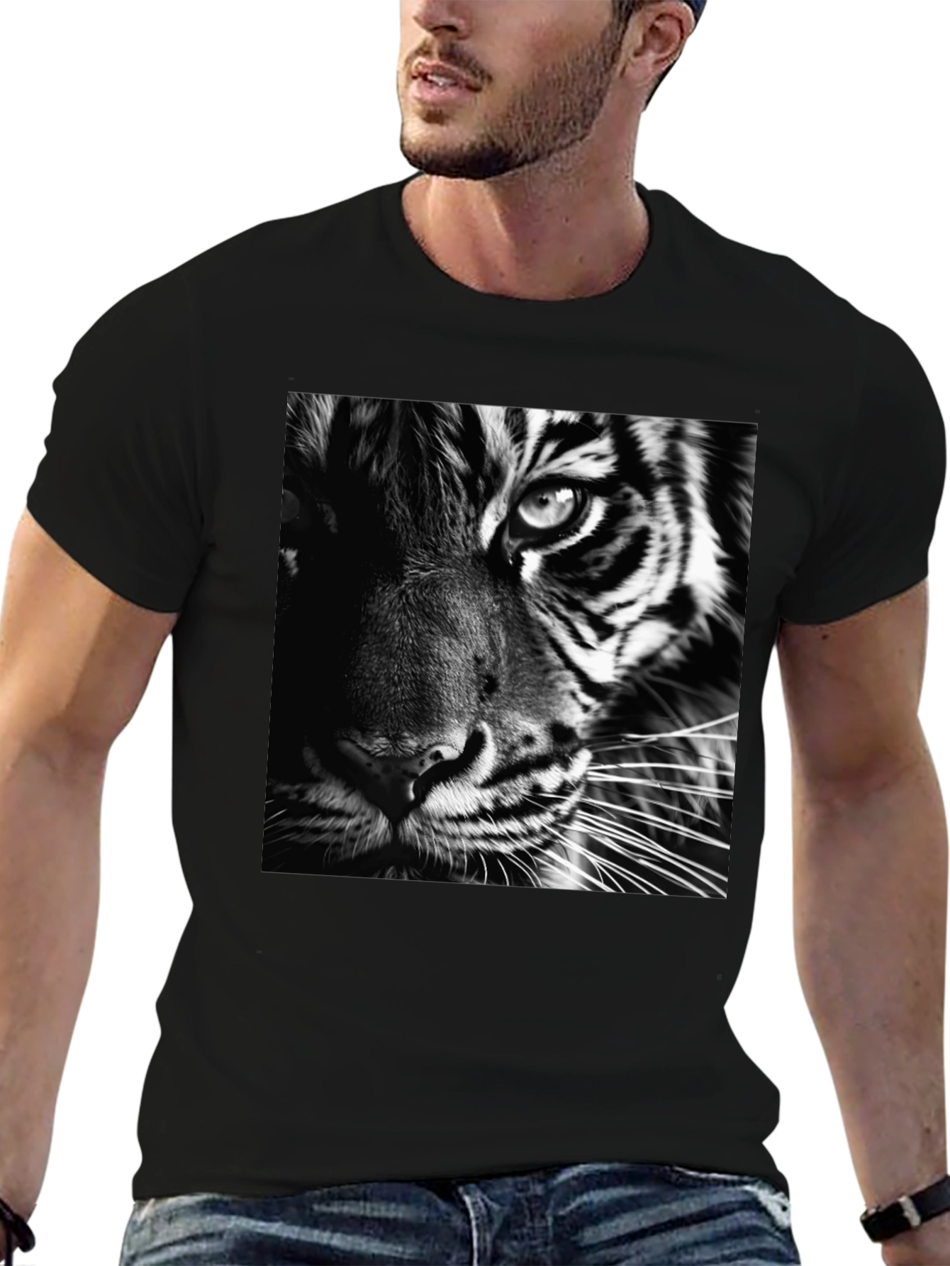 Black Black Tiger Graphic Tee - Men's Fashion view 6