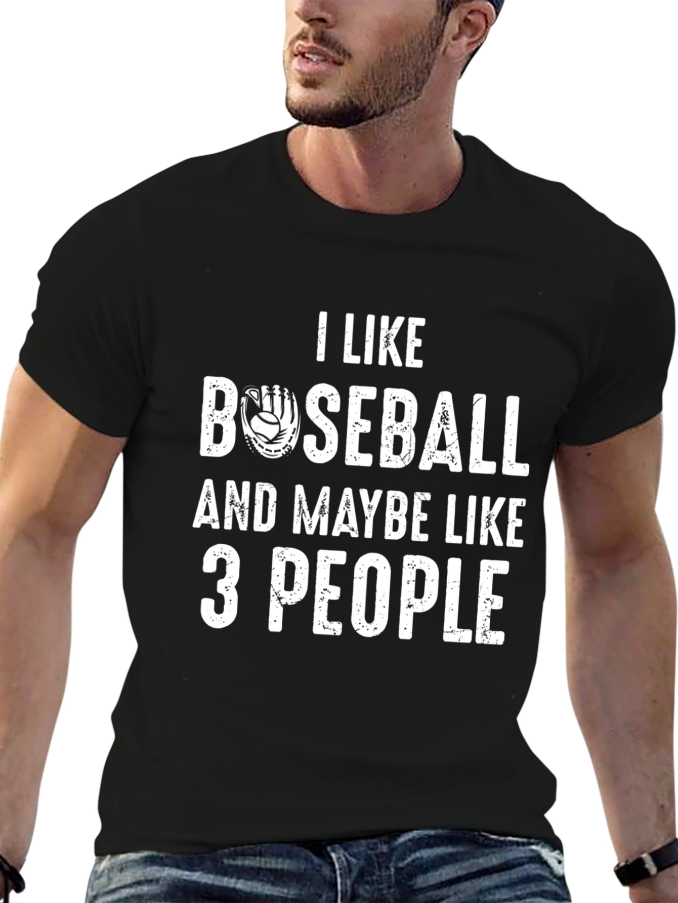 Black Funny Baseball Lover Graphic Tee view 6