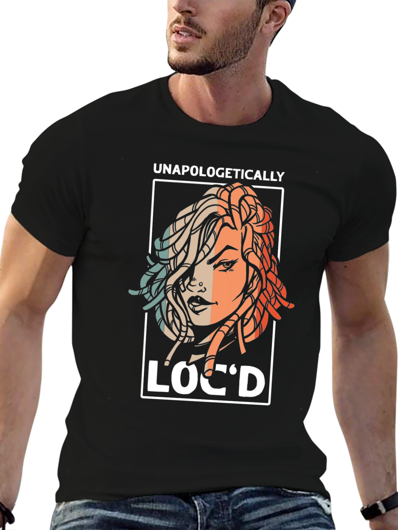 Black Unapologetically Loc'd Graphic Tee view 6