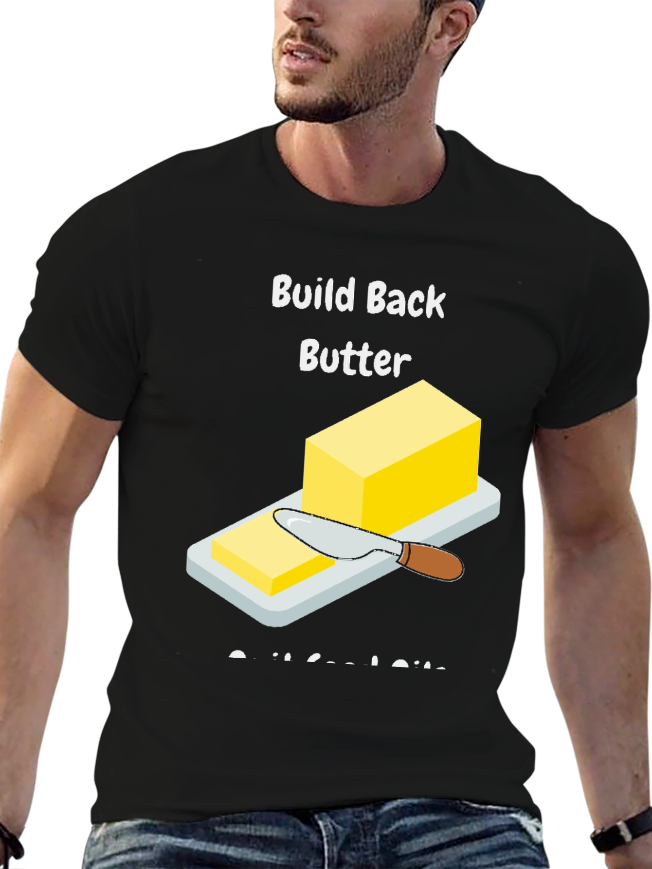 Black Build Back Butter T-Shirt view 6