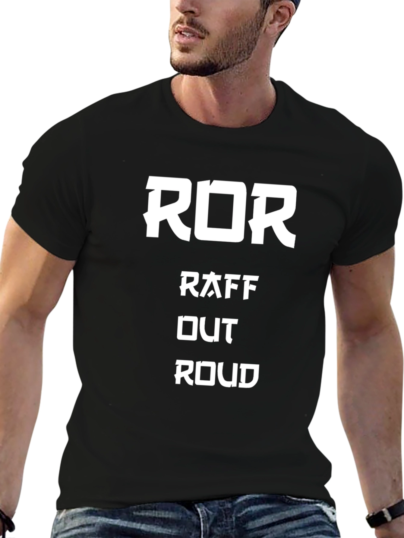 Black ROR Raff Out Roud Graphic T-Shirt view 6
