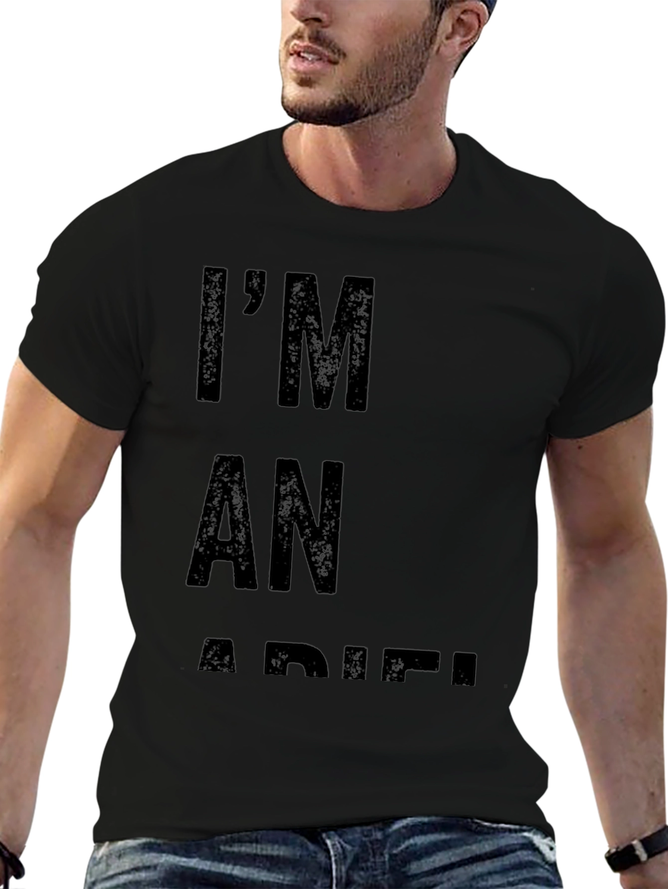 Black I'm An Adiel Black Tee - Bold Statement Shirt view 6