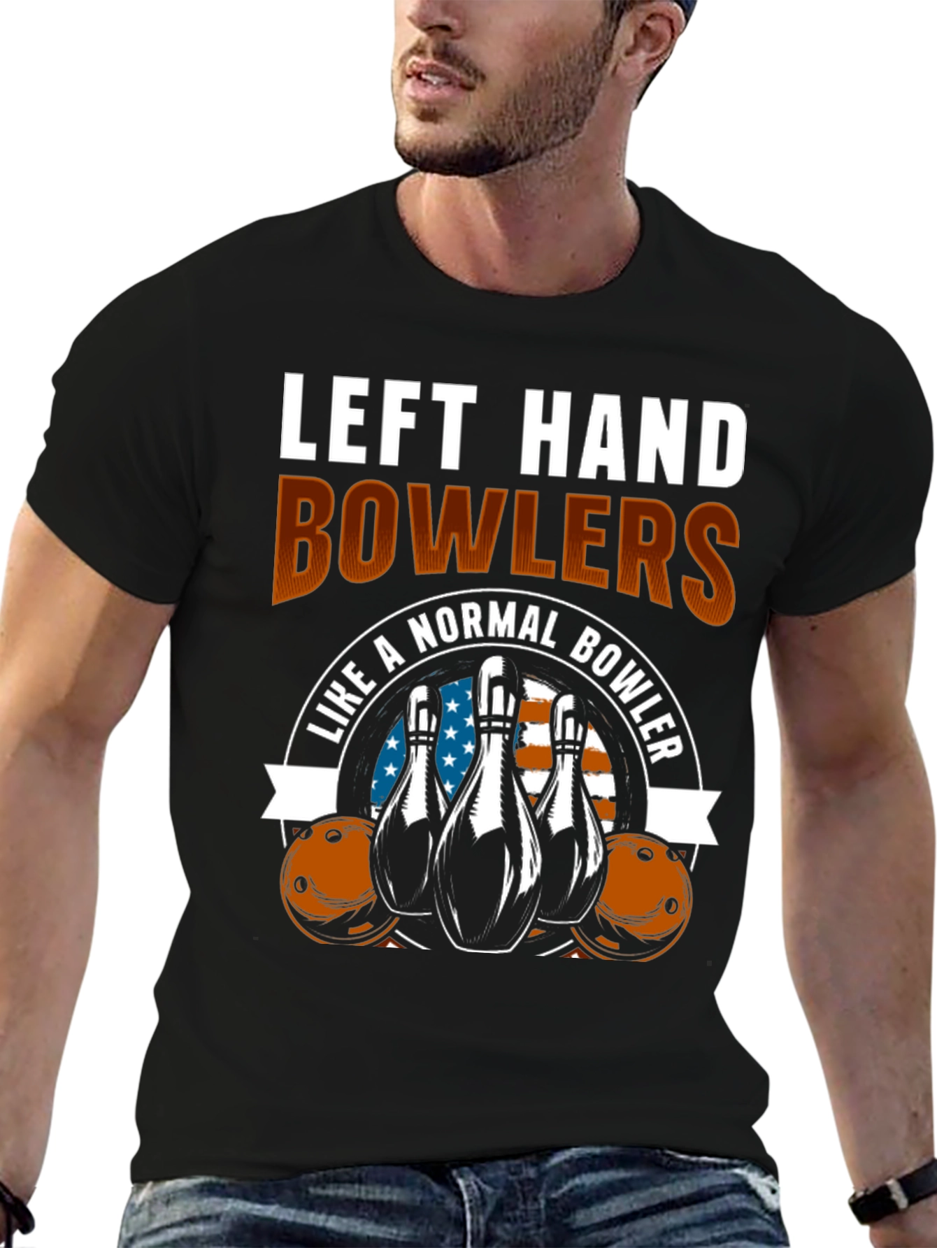 Black Left Hand Bowlers T-Shirt view 6