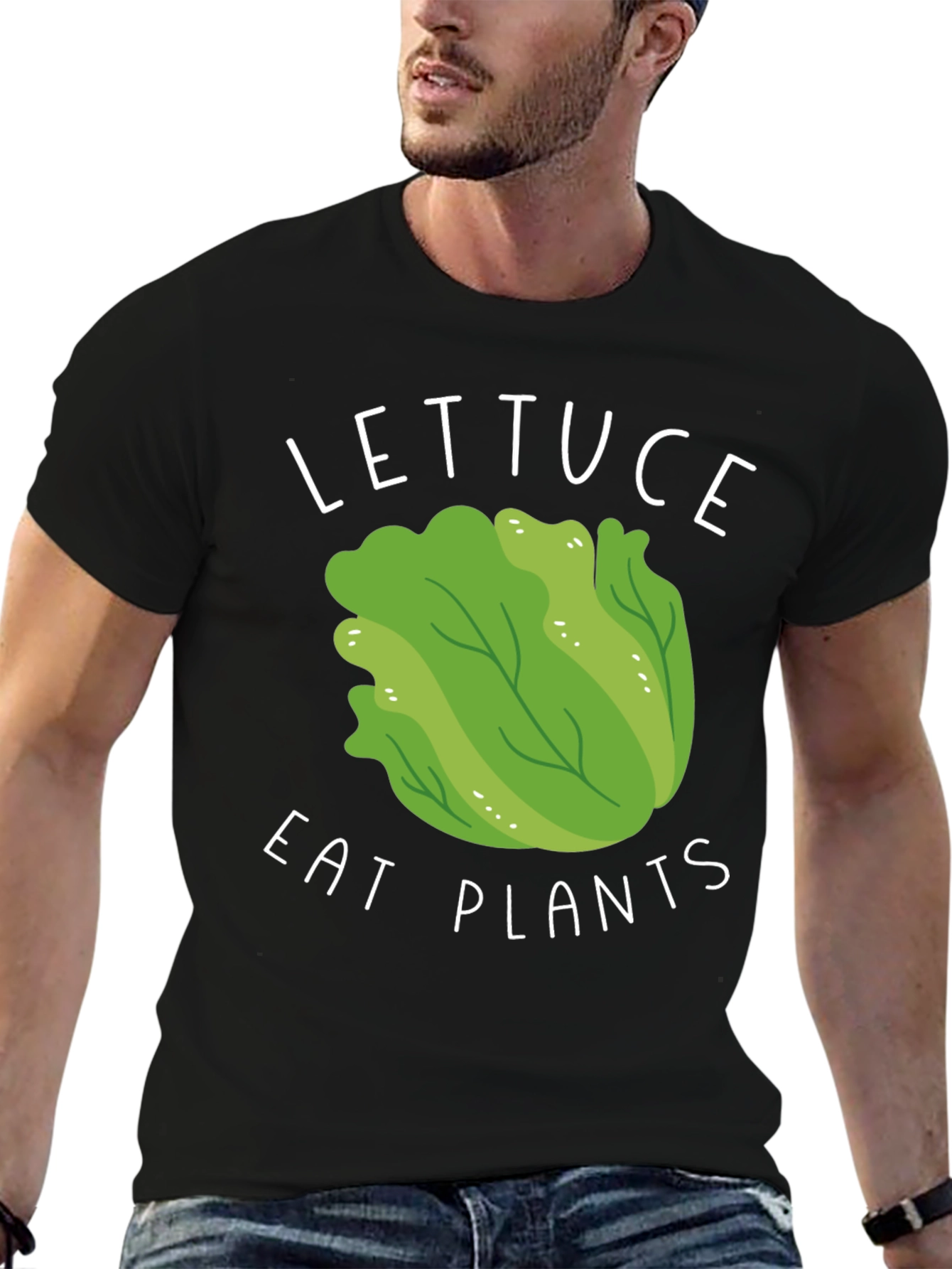 Black Lettuce Eat Plants Graphic Tee view 6