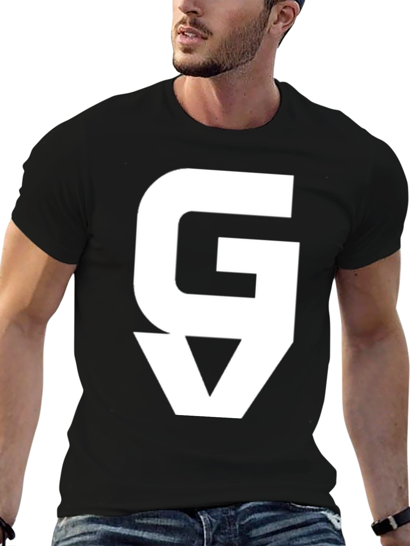 Black Bold Graphic Tee - Modern Design, Comfortable Fit view 6