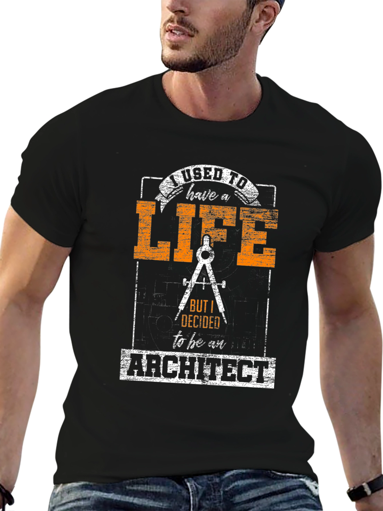 Black Architect T-Shirt: I Used To Have A Life view 6