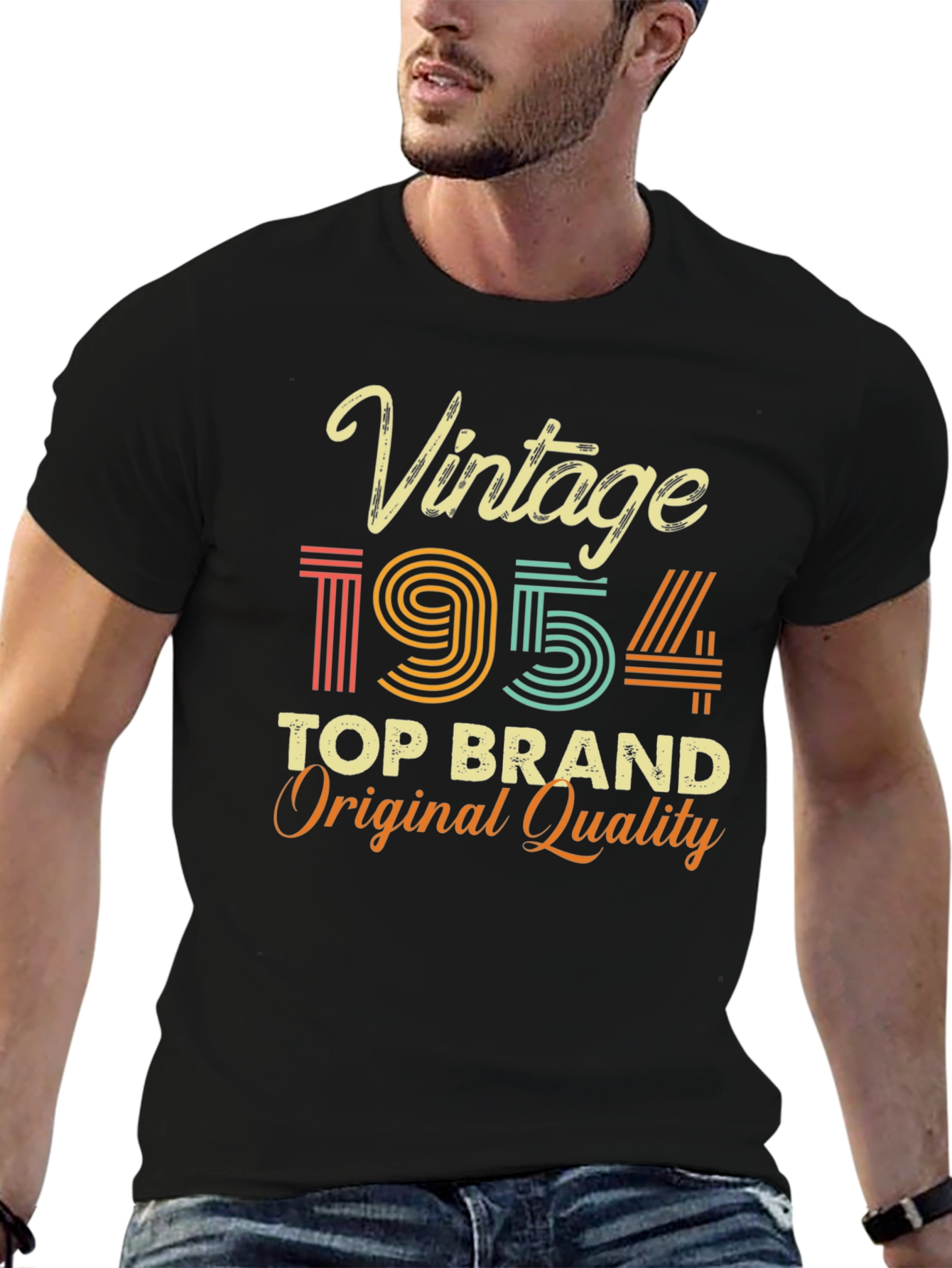 Black Vintage 1954 T-Shirt, Top Brand Original Quality view 6