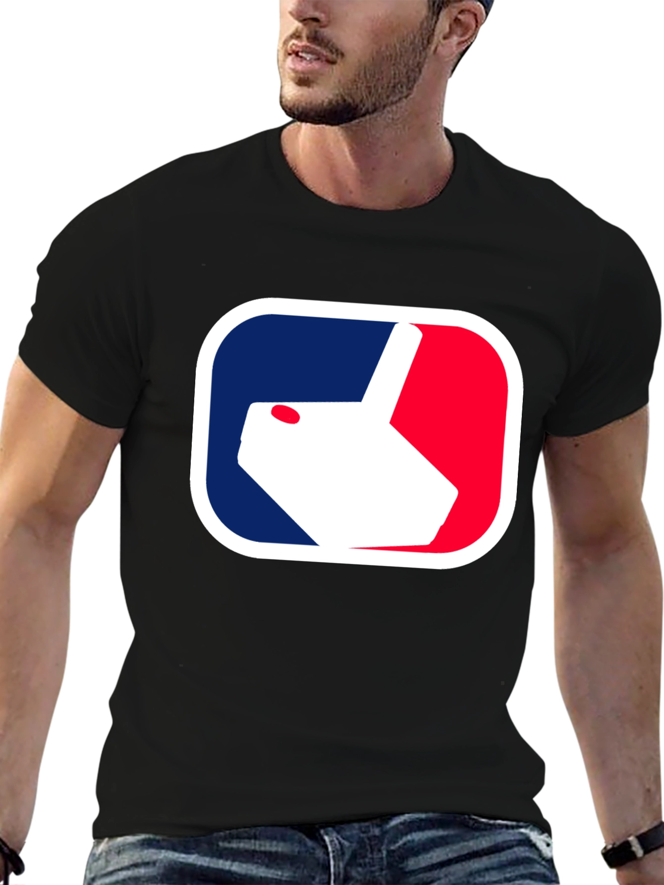 Black MLB Dog Logo Black Cotton T-Shirt view 6