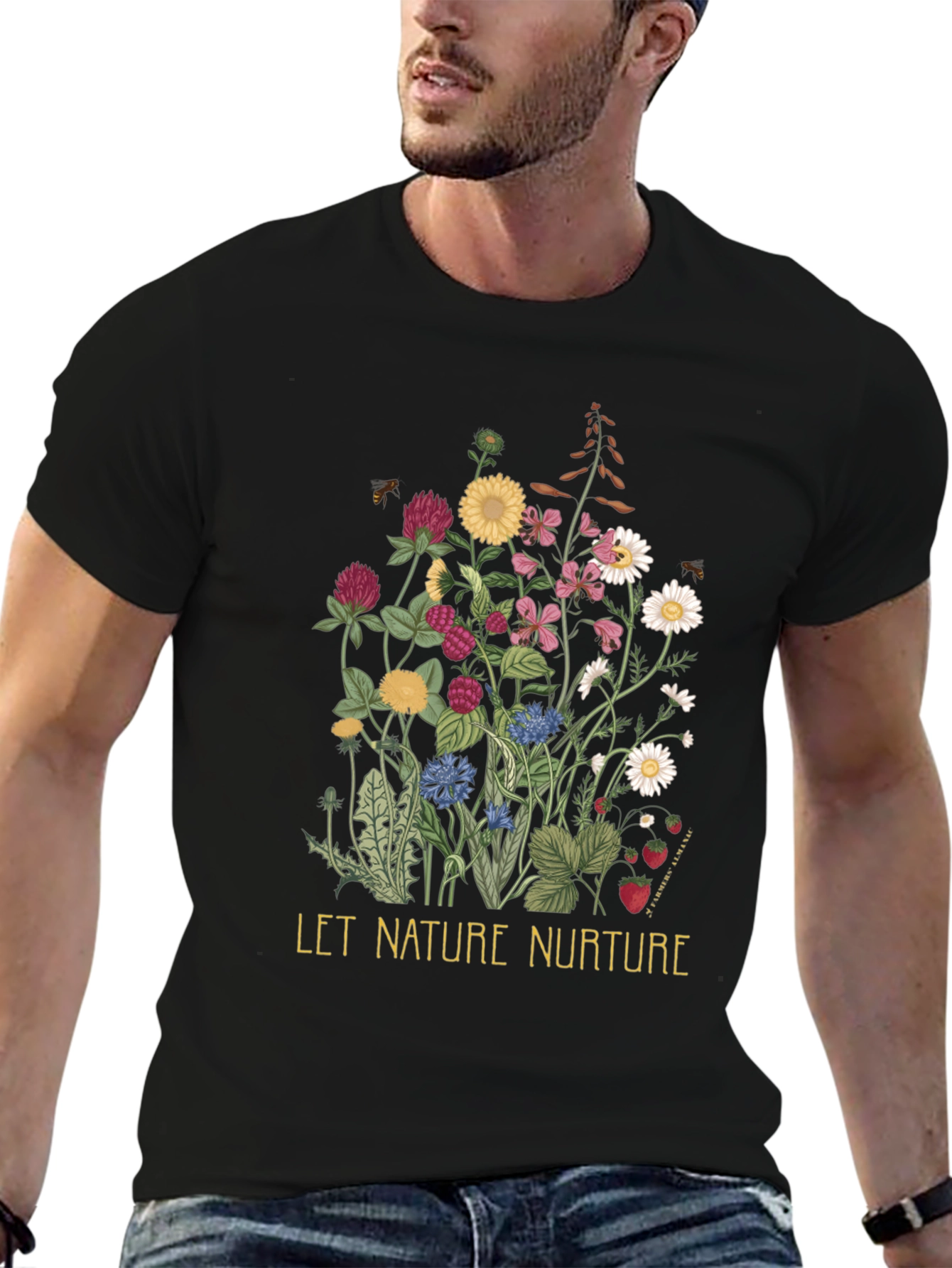 Black Nature Nurture Graphic Tee view 6