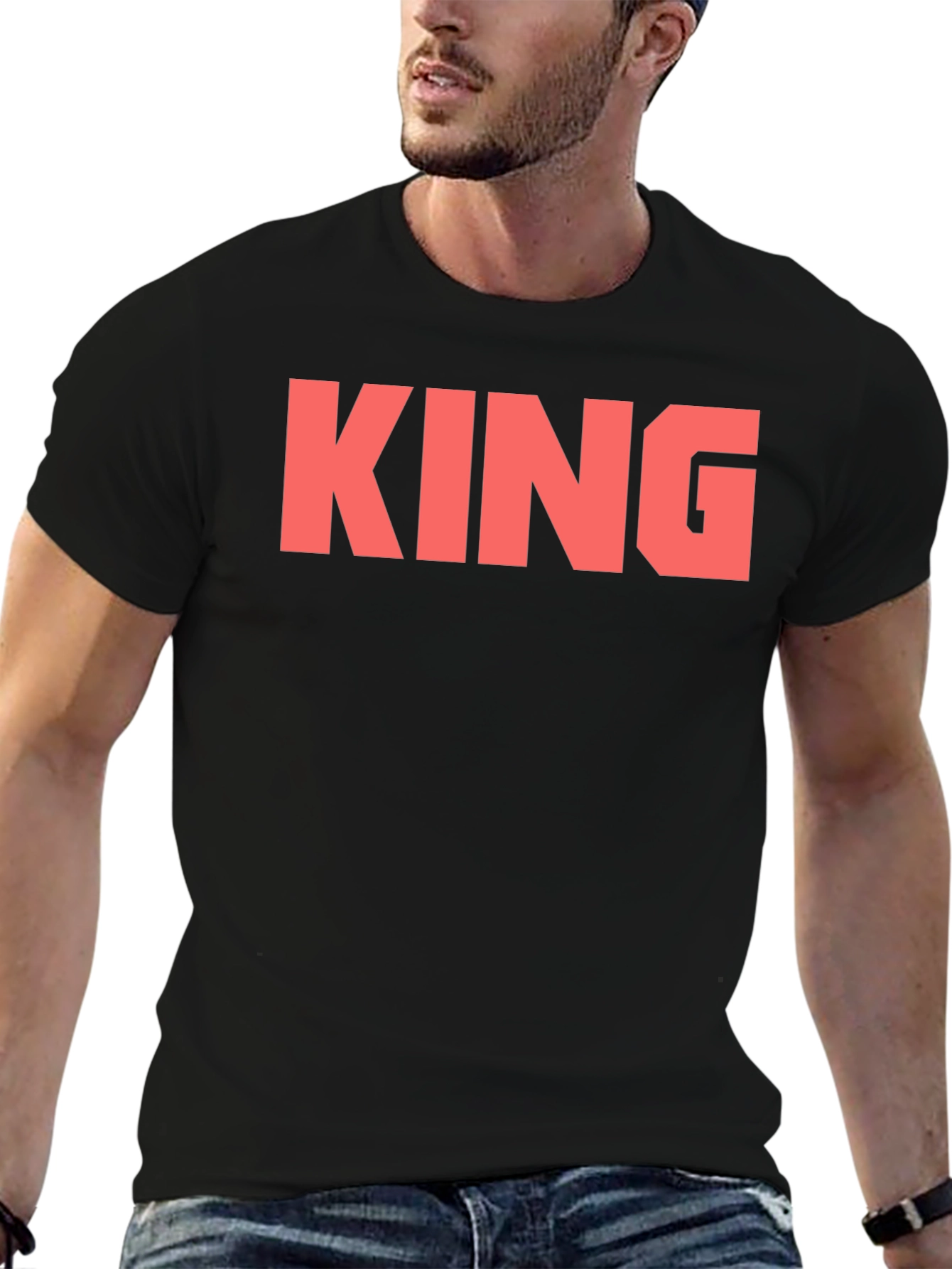 Black KING Bold Graphic Tee - Black view 6