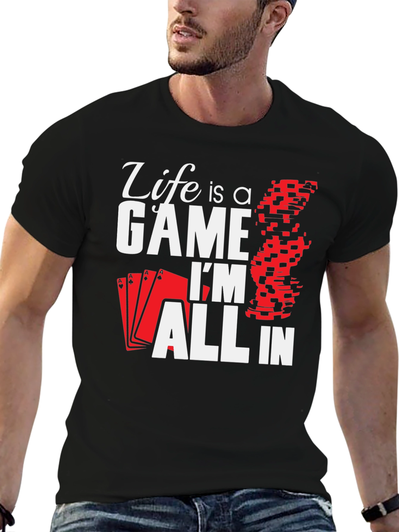 Black Life is a Game - Poker T-Shirt view 6