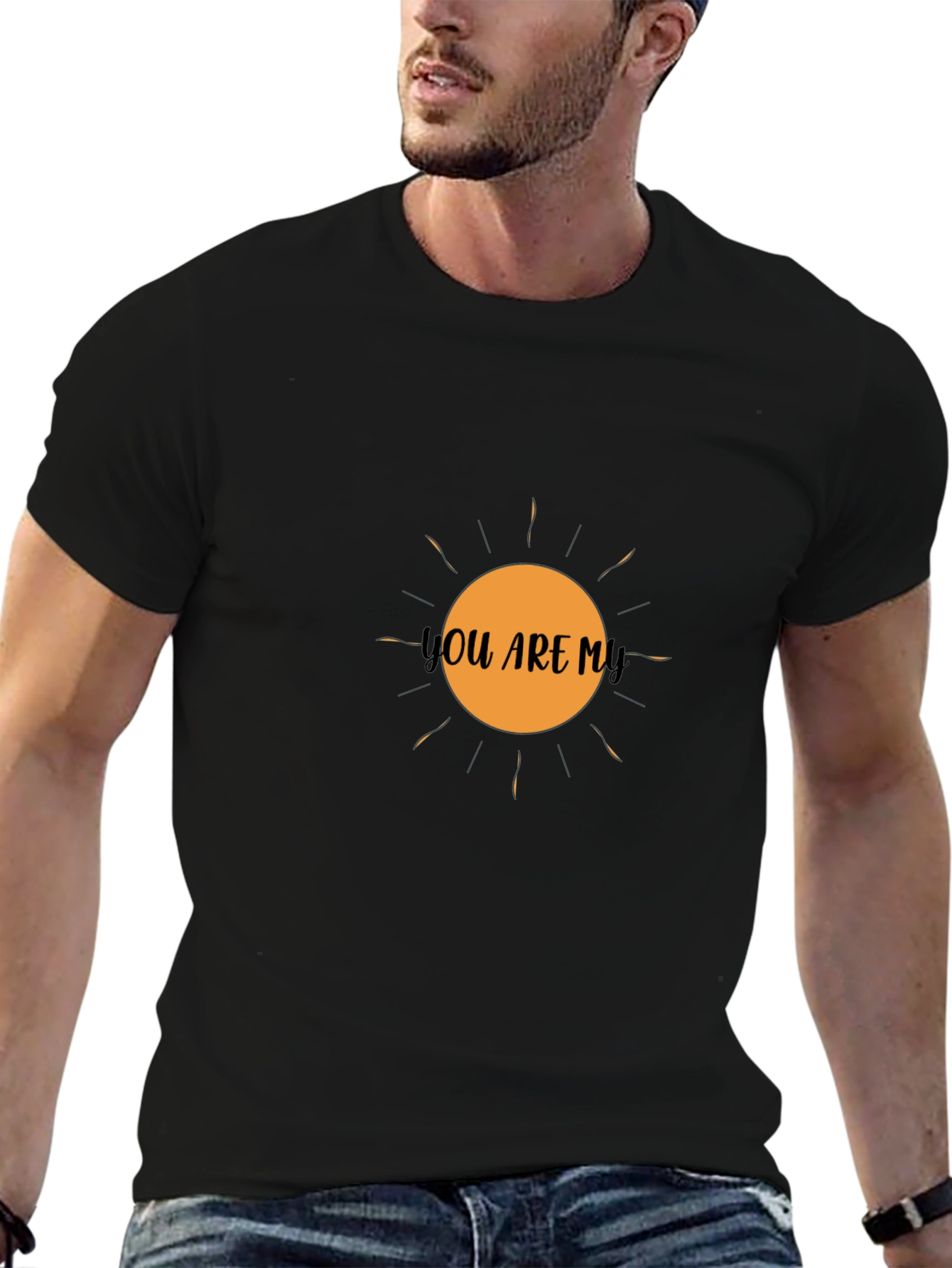 Black You are My Sunshine Black Graphic Tee view 6