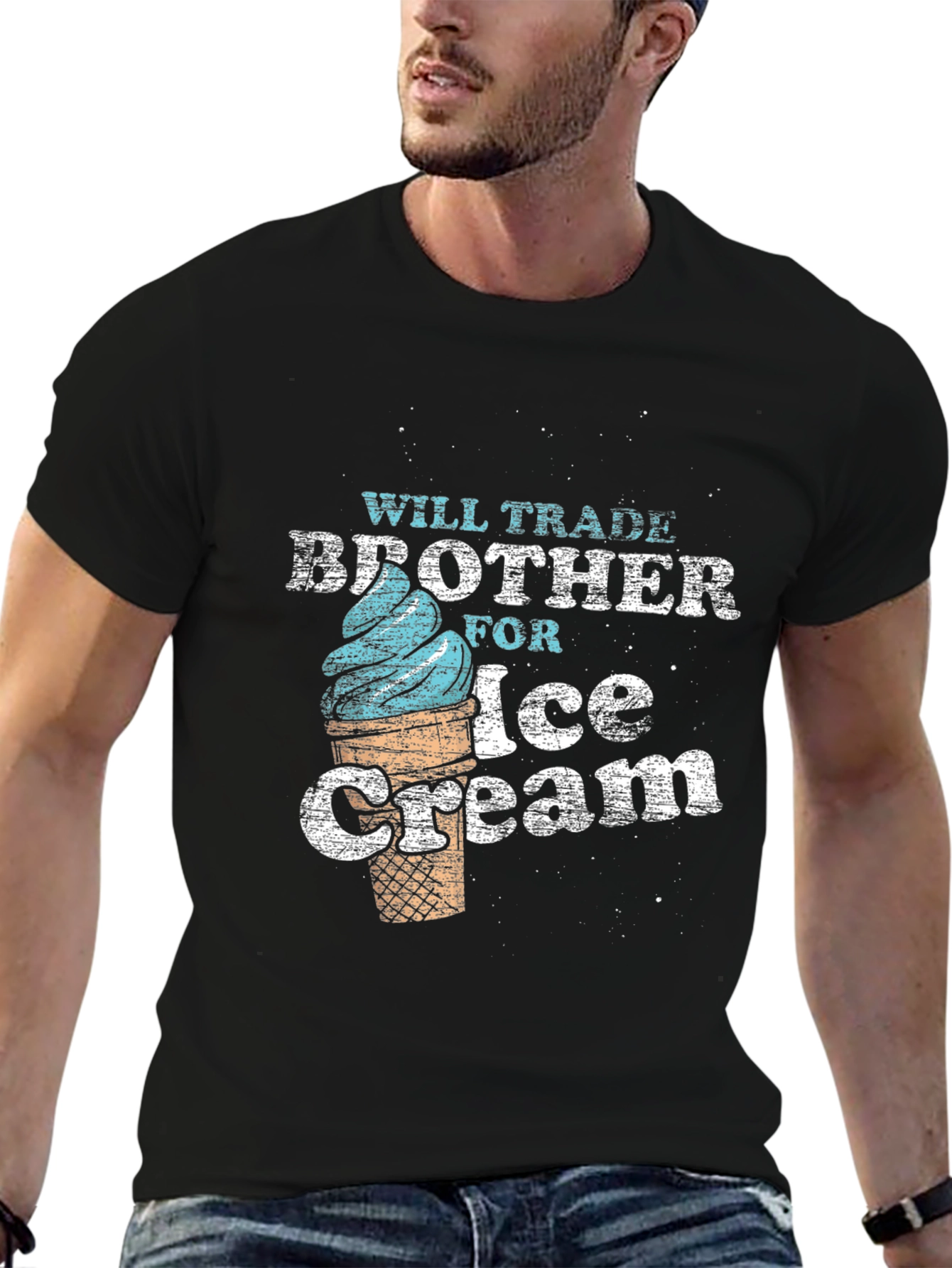 Black Will Trade Brother For Ice Cream T-Shirt view 6