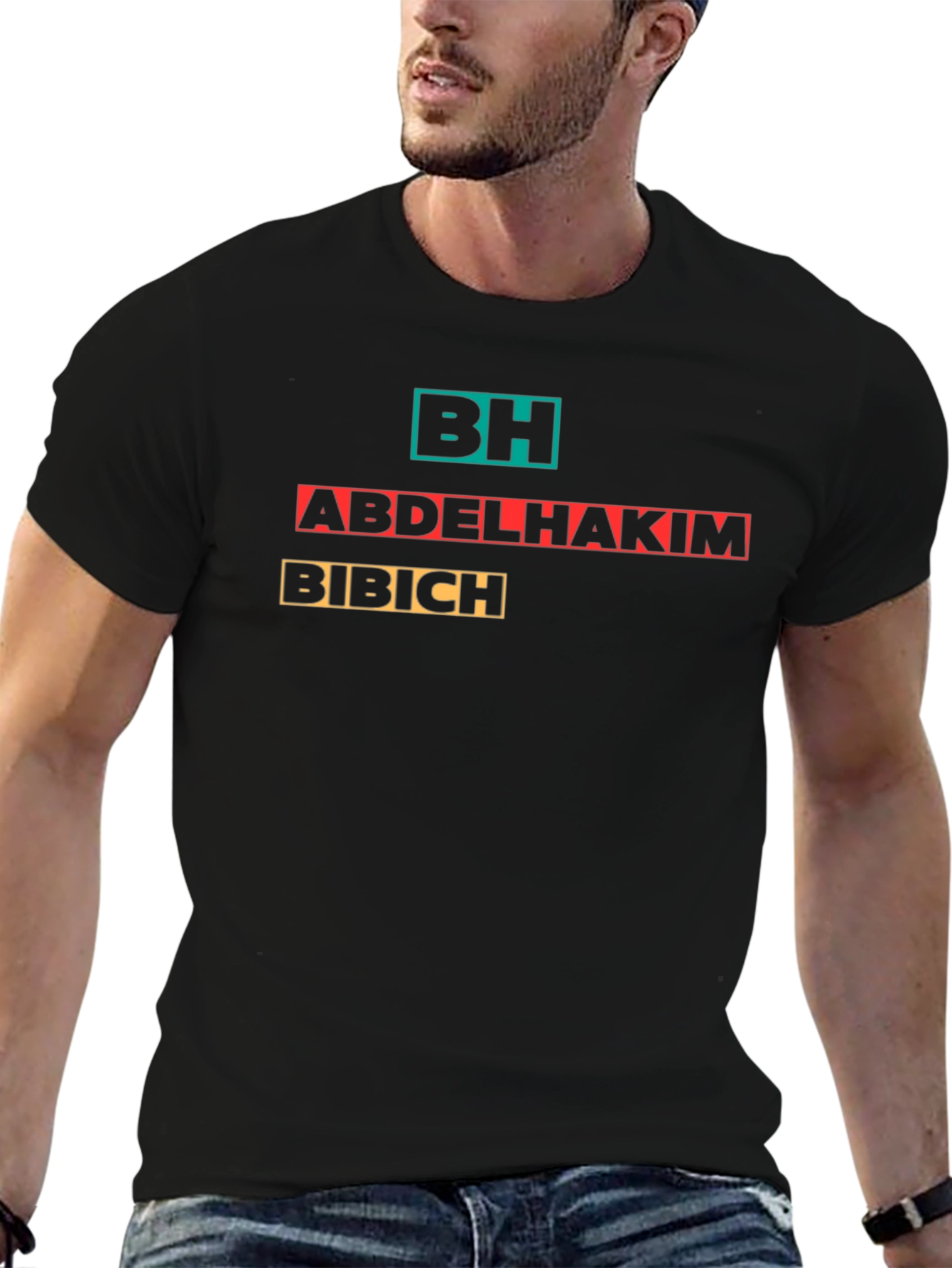 Black BH Abdelhakim Bibich Graphic Tee view 6