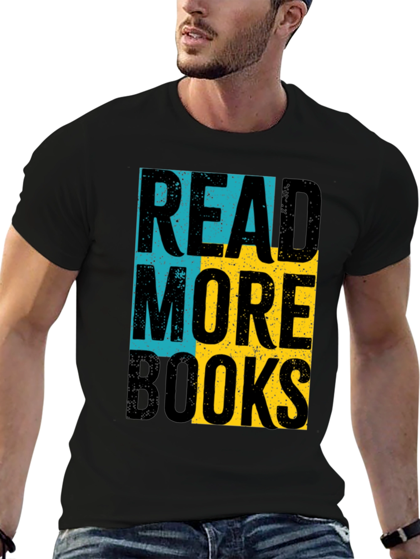 Black Read More Books Graphic Tee - Unisex view 6