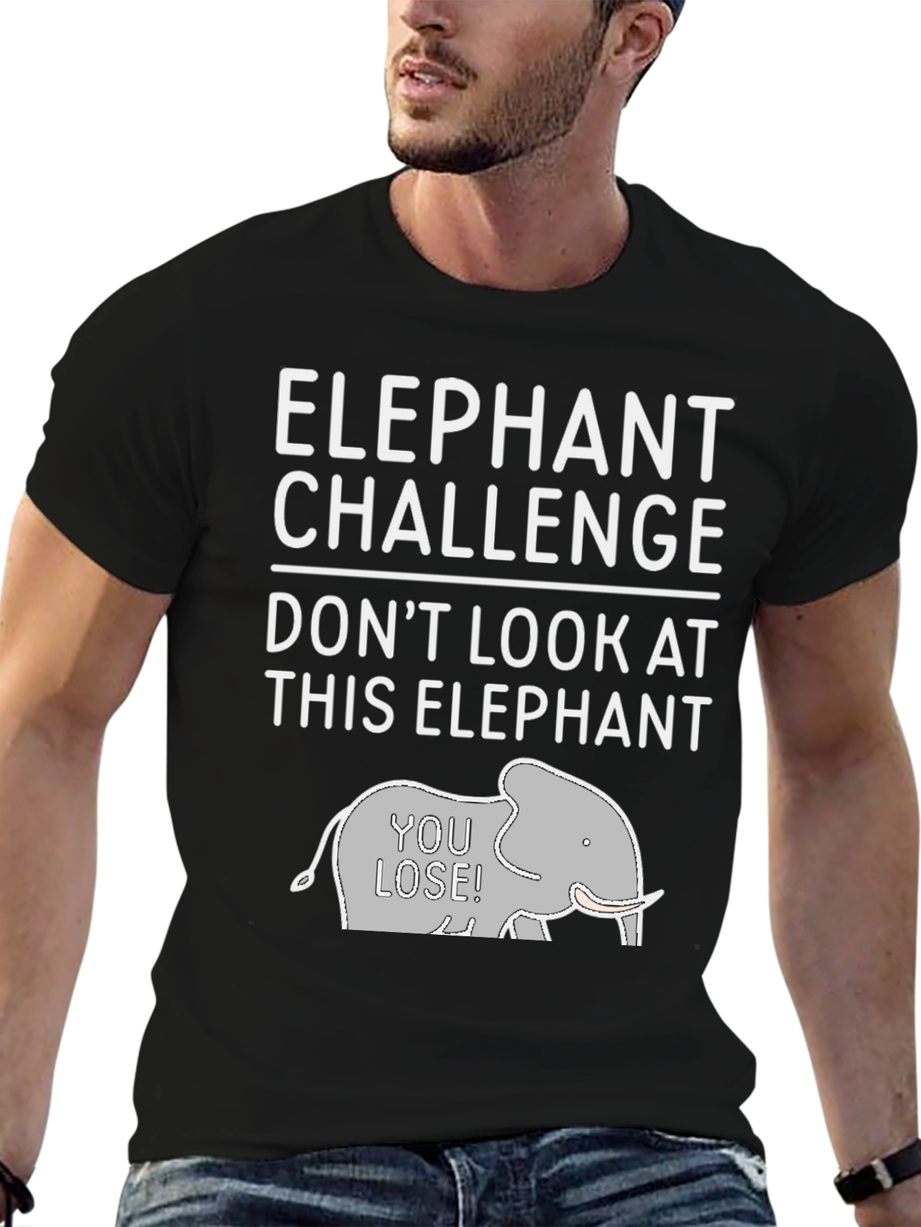 Black Elephant Challenge Graphic Tee - Don't Look! view 6