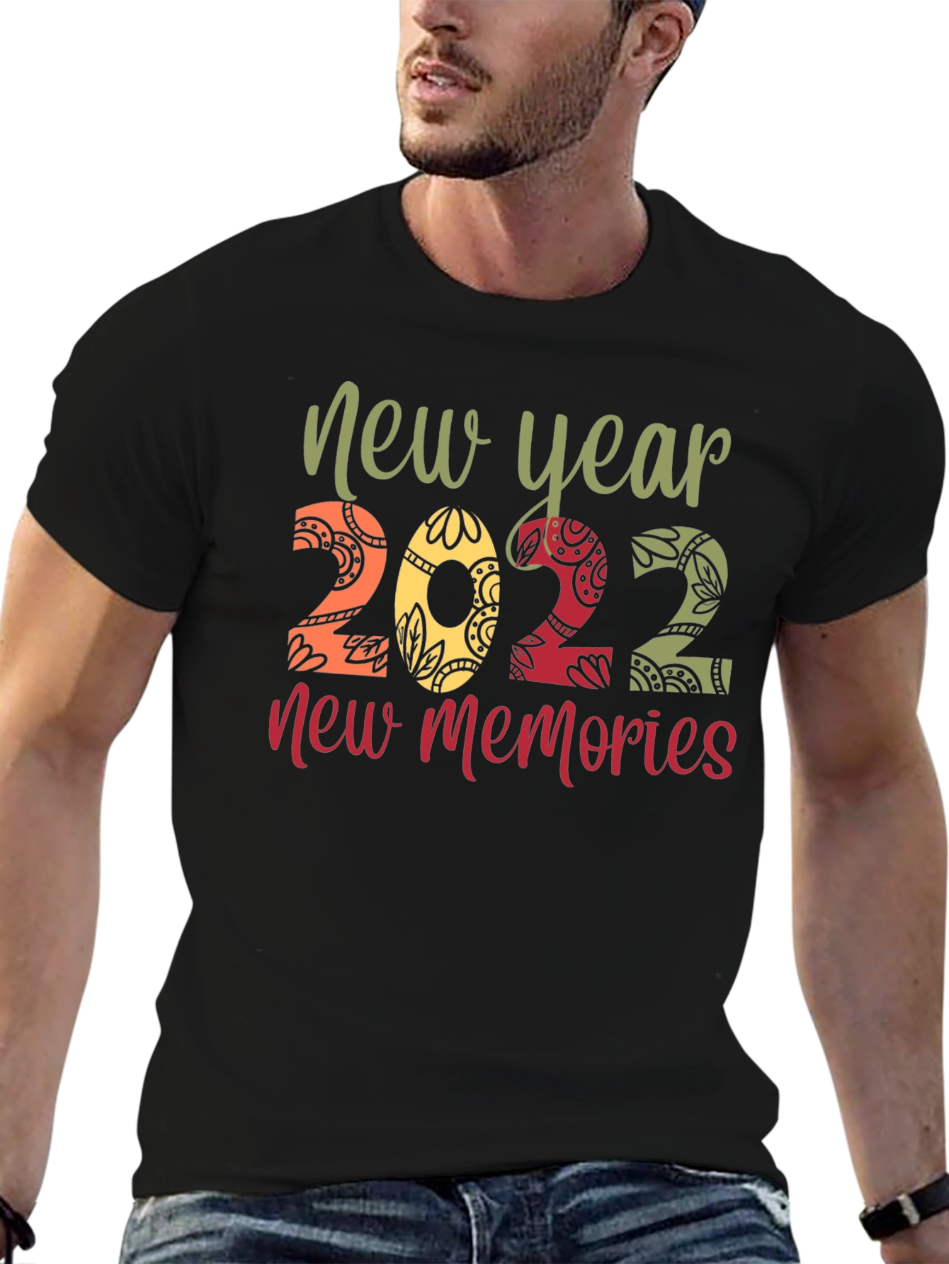 Black New Year 2022 Memories Graphic Tee view 6